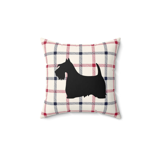 Scottish Terrier Faux Suede Pillow, Cozy Home Decor, Housewarming Gift, Pet Lover Gift, Holiday Accent Cushion
