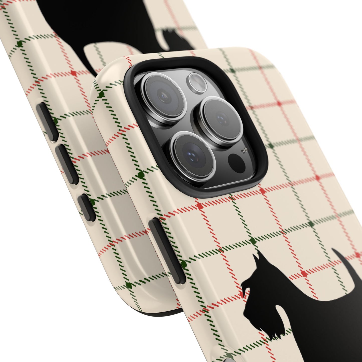 Scottish Terrier Phone Case, Tough Cases, Scottie Dog Phone Cover, Gift for Dog Lovers, Plaid Design