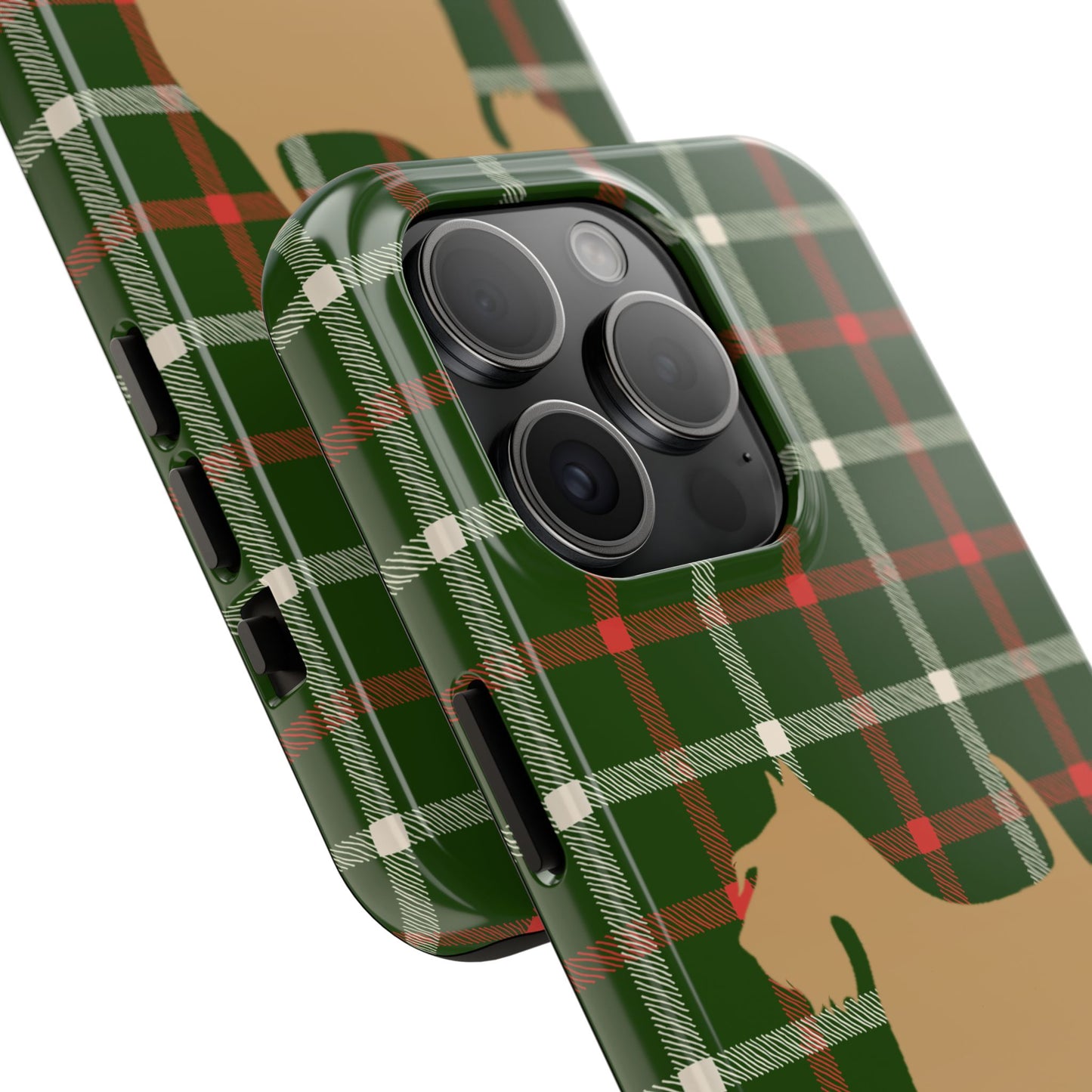 Scottish Terrier Phone Case, Tough Cases, Scottie Dog Phone Cover, Gift for Dog Lovers, Plaid Design