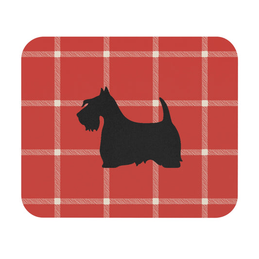 Scottish Terrier Plaid Dog Mouse Pad | Cute Dog Lover Gift | Office Decor | Stationery | Pet Themed Home Office Accessories | Animal Lover Merchandise