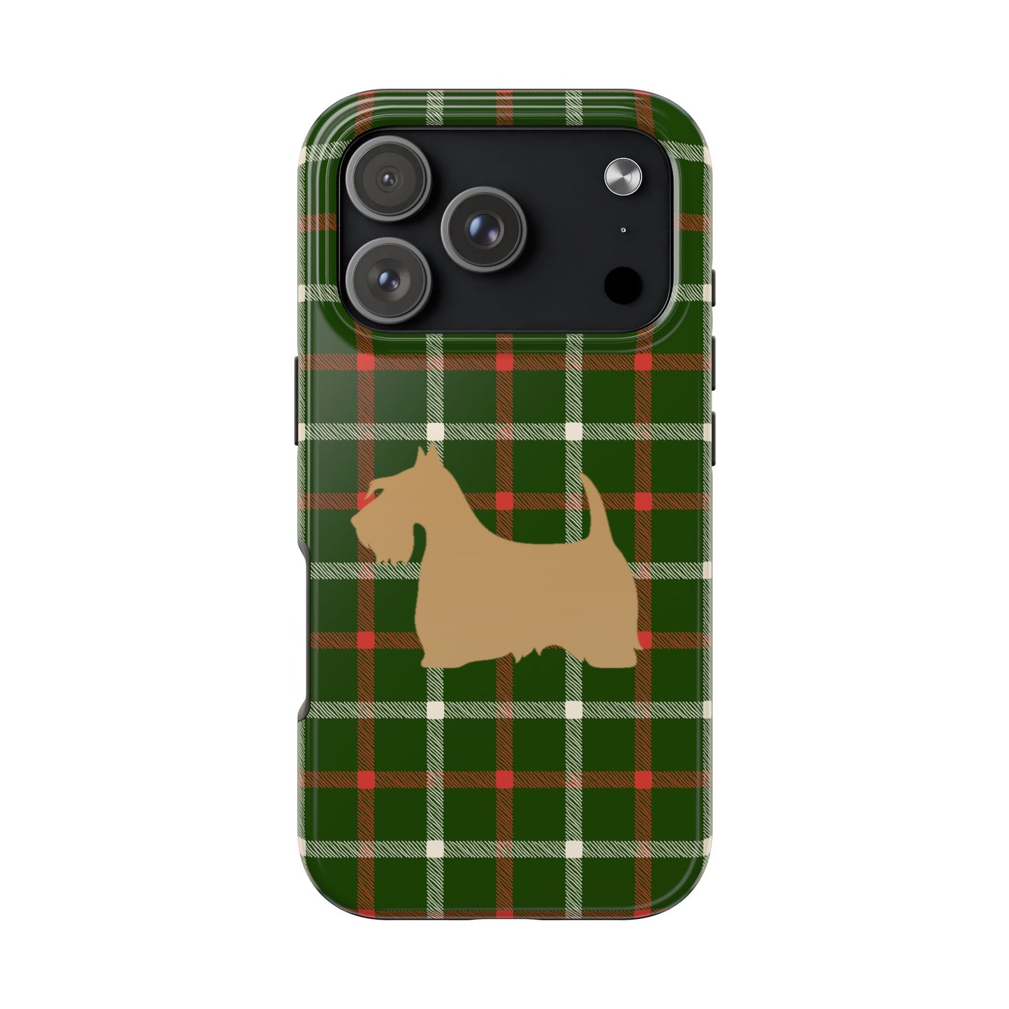 Scottish Terrier Phone Case, Tough Cases, Scottie Dog Phone Cover, Gift for Dog Lovers, Plaid Design