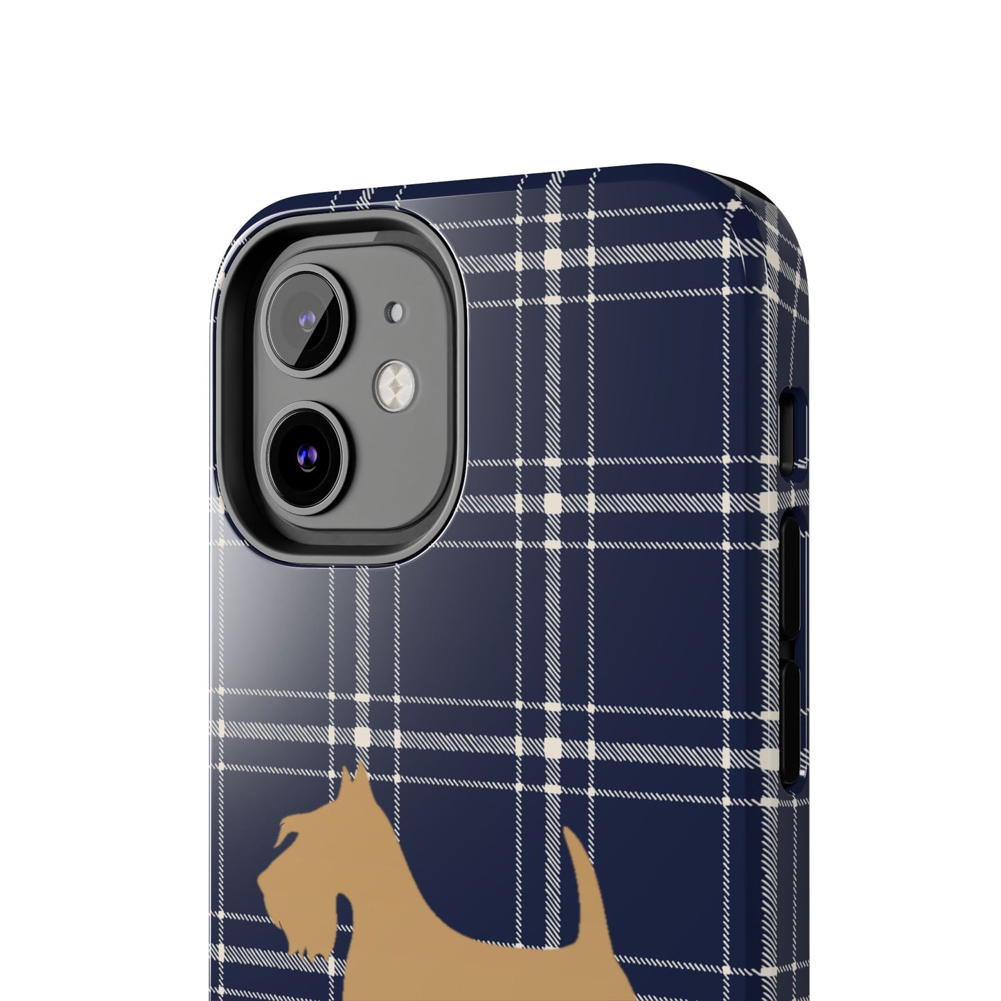 Scottish Terrier Phone Case, Tough Cases, Scottie Dog Phone Cover, Gift for Dog Lovers, Plaid Design