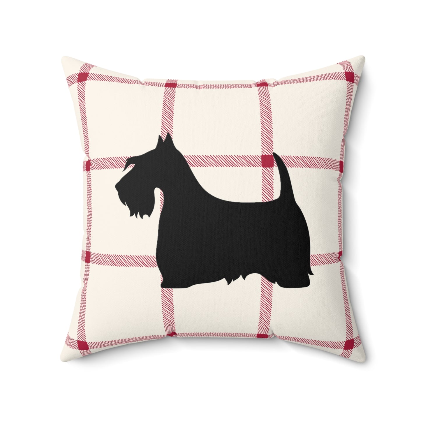 Scottish Terrier Faux Suede Pillow, Cozy Home Decor, Housewarming Gift, Pet Lover Gift, Holiday Accent Cushion