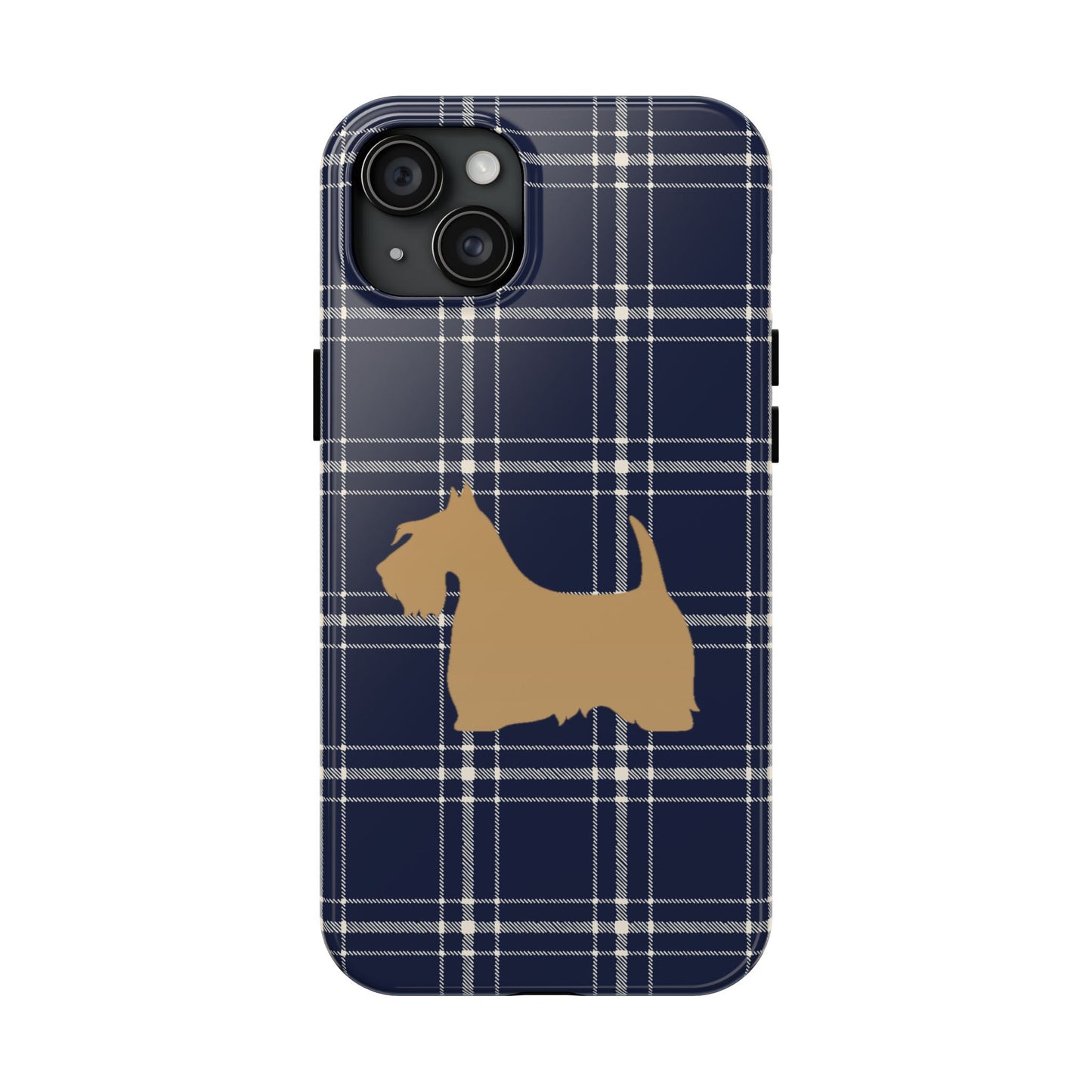 Scottish Terrier Phone Case, Tough Cases, Scottie Dog Phone Cover, Gift for Dog Lovers, Plaid Design