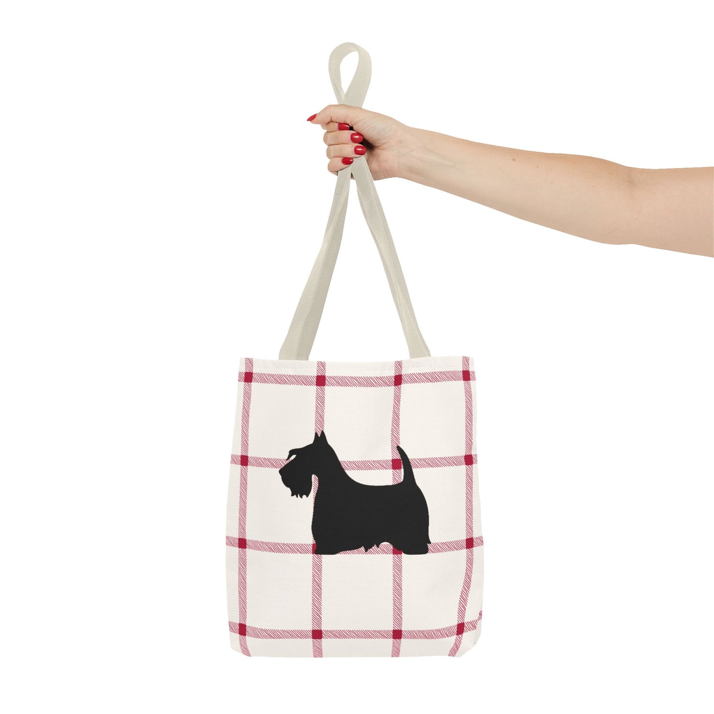 Plaid Scottish Terrier Tote Bag, Stylish Carryall for Pet Lovers, Perfect for Shopping, Beach Days, Teachers, Gifts, All-Occasion Bag