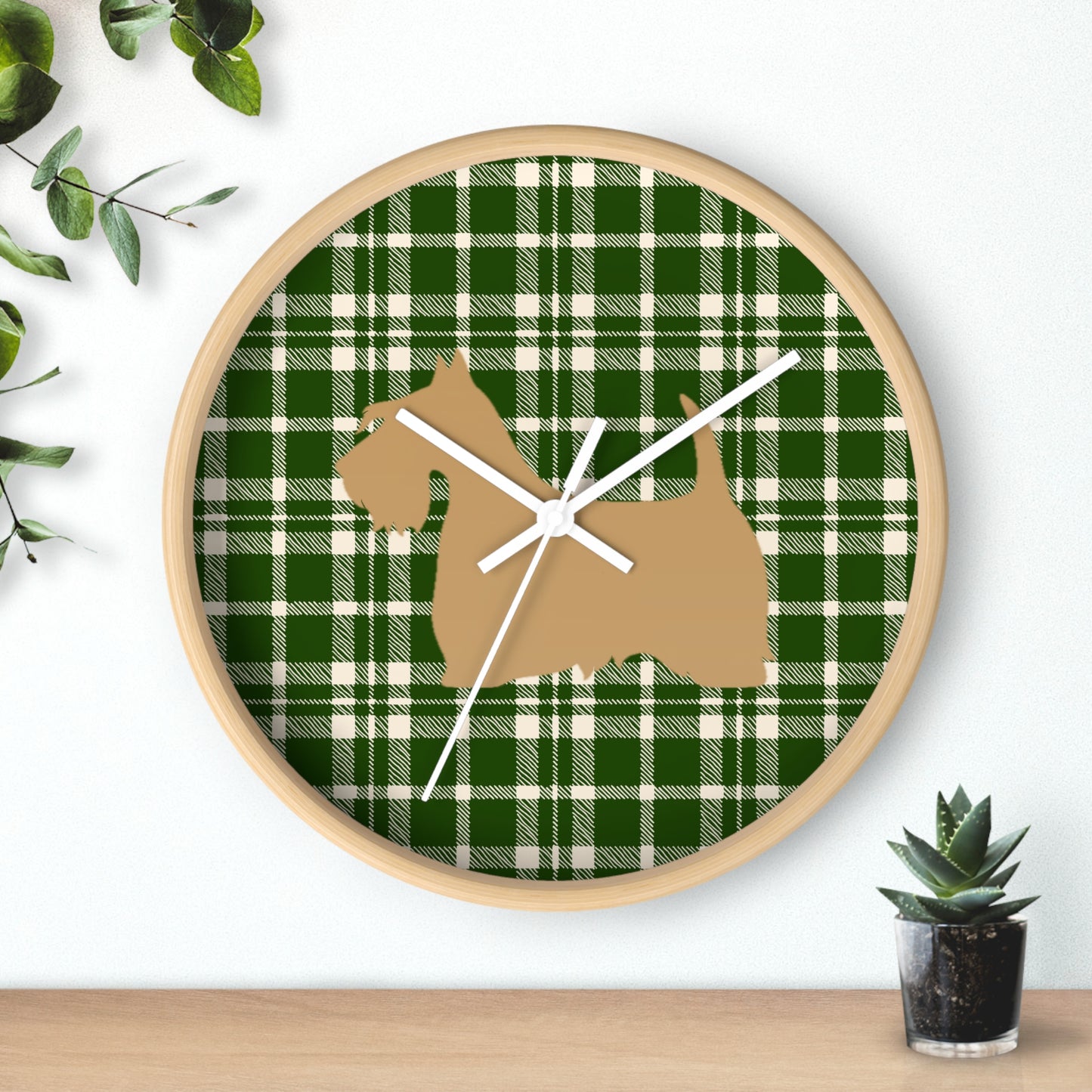 Scottish Terrier Wall Clock, Pet Lover Gift, Home Decor, Office Decor, Scottish Terrier Decor, Unique Wall Timepiece