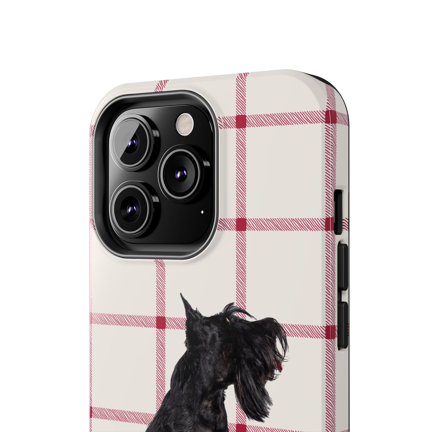 Scottish Terrier Phone Case, Tough Cases, Scottie Dog Phone Cover, Gift for Dog Lovers, Plaid Design