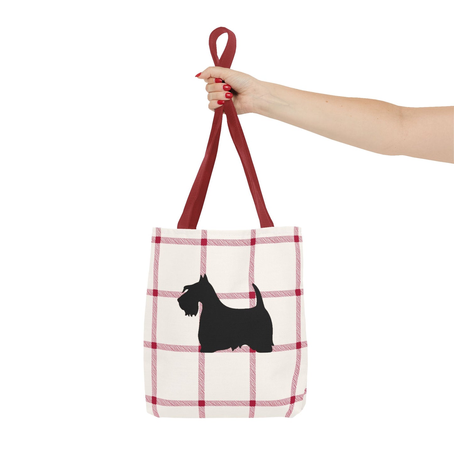 Plaid Scottish Terrier Tote Bag, Stylish Carryall for Pet Lovers, Perfect for Shopping, Beach Days, Teachers, Gifts, All-Occasion Bag