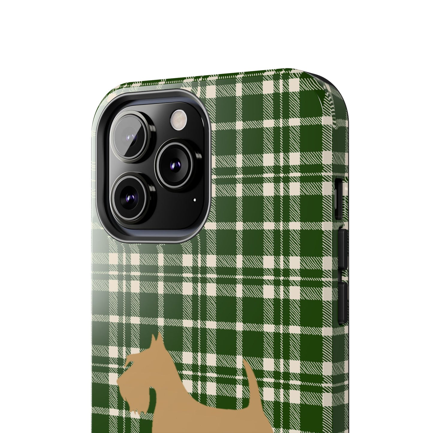 Scottish Terrier Phone Case, Tough Cases, Scottie Dog Phone Cover, Gift for Dog Lovers, Plaid Design
