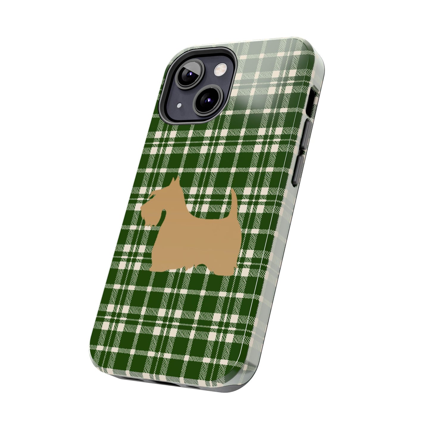 Scottish Terrier Phone Case, Tough Cases, Scottie Dog Phone Cover, Gift for Dog Lovers, Plaid Design