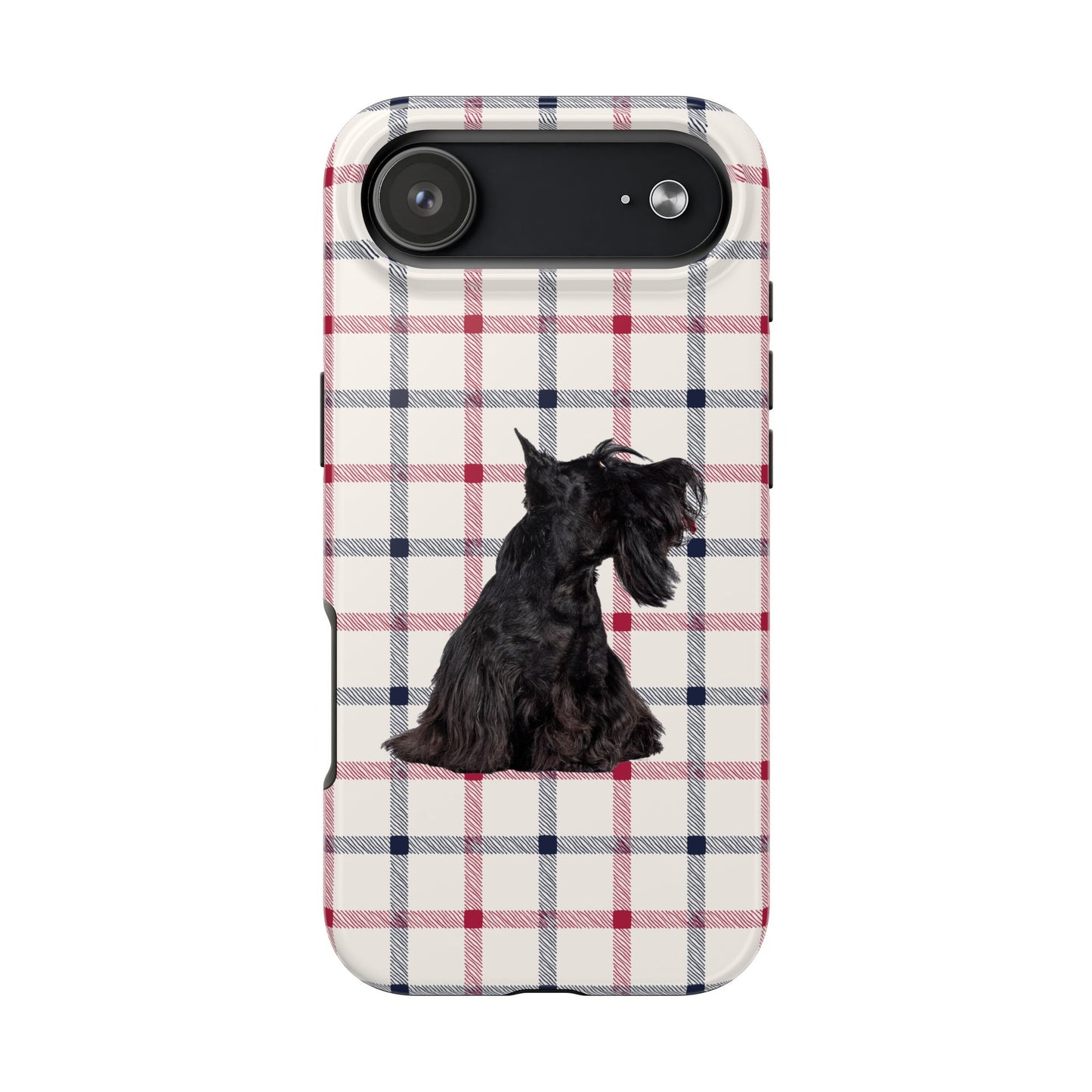 Scottish Terrier Phone Case, Tough Cases, Scottie Dog Phone Cover, Gift for Dog Lovers, Plaid Design