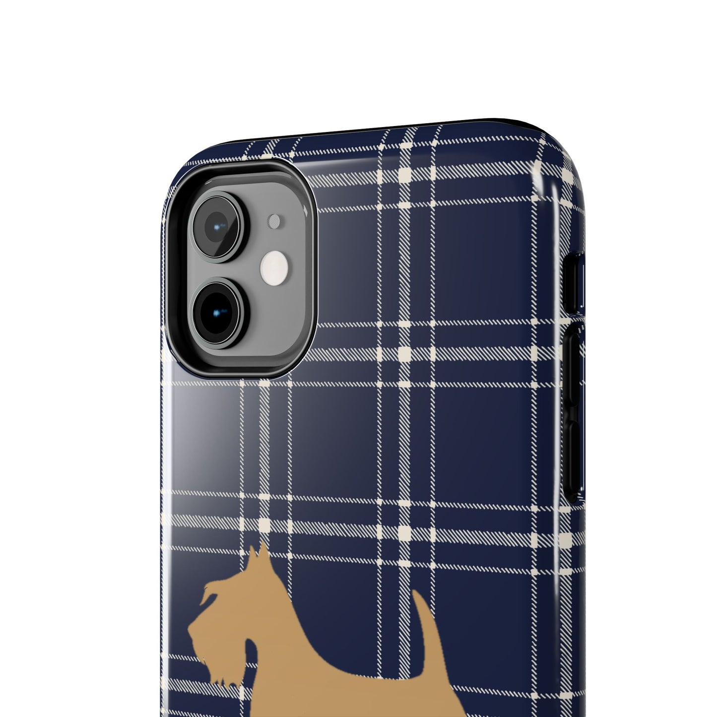 Scottish Terrier Phone Case, Tough Cases, Scottie Dog Phone Cover, Gift for Dog Lovers, Plaid Design
