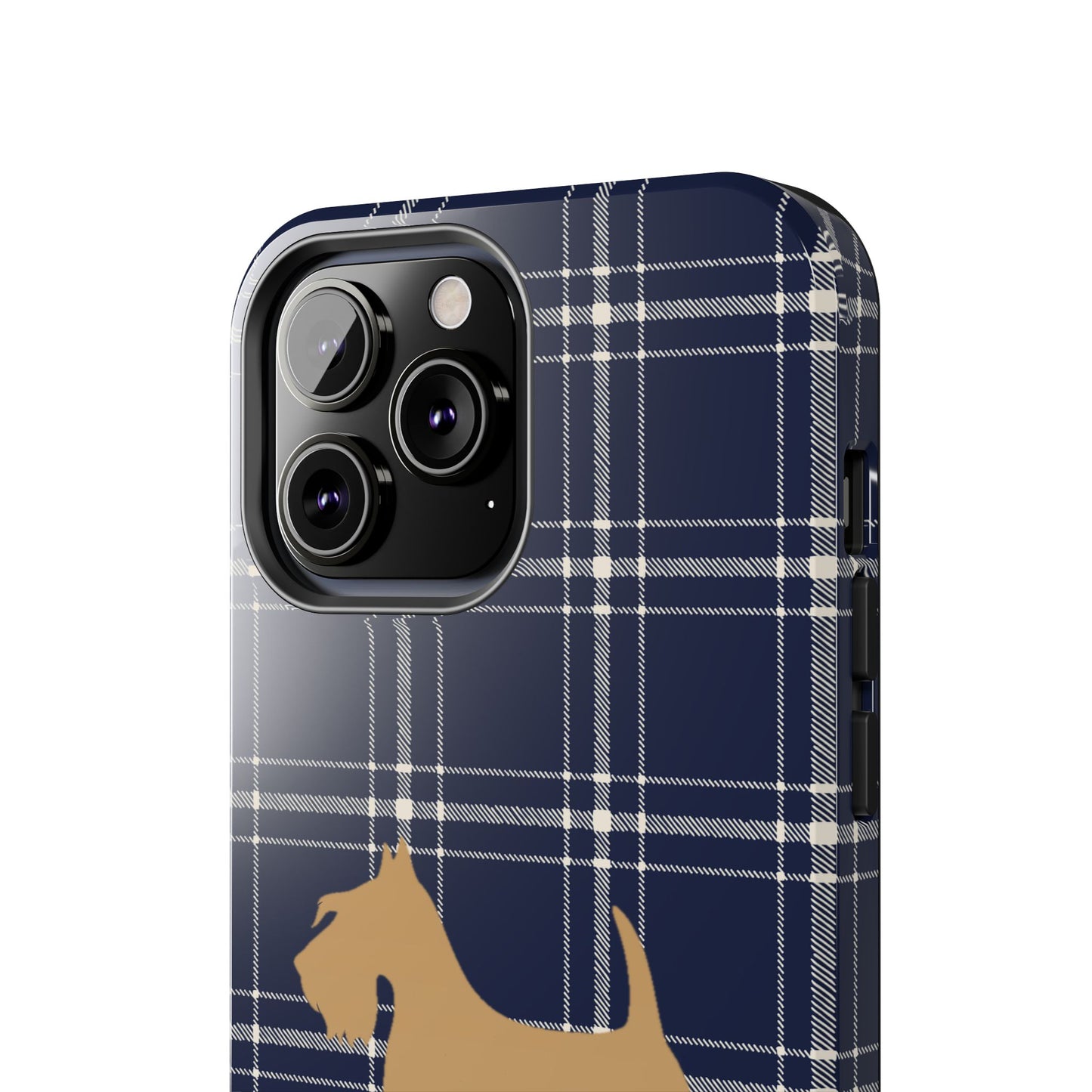 Scottish Terrier Phone Case, Tough Cases, Scottie Dog Phone Cover, Gift for Dog Lovers, Plaid Design