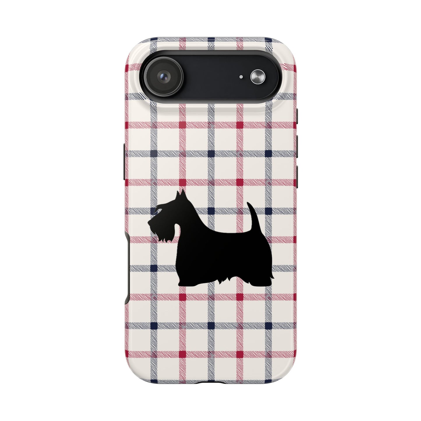 Scottish Terrier Phone Case, Tough Cases, Scottie Dog Phone Cover, Gift for Dog Lovers, Plaid Design