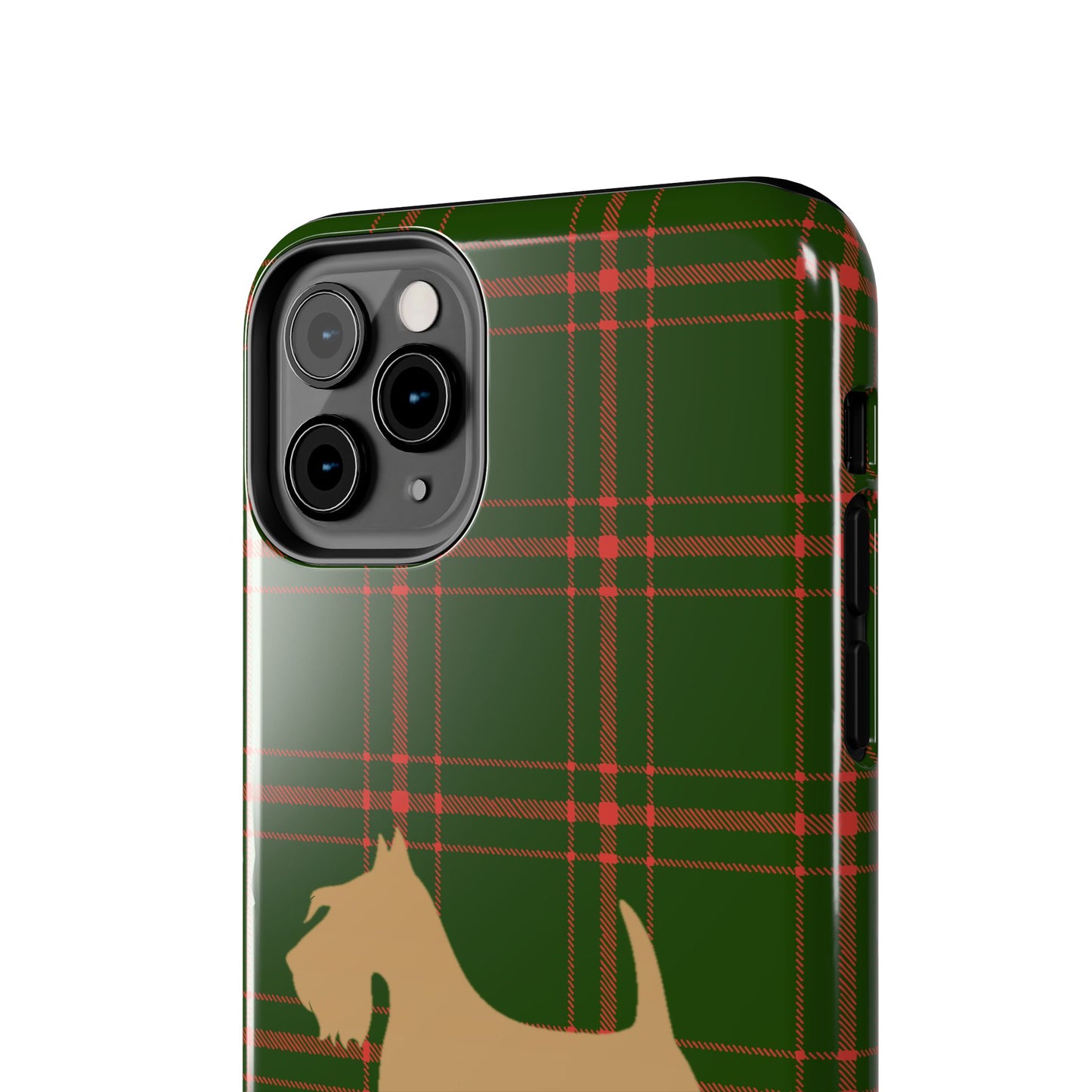 Scottish Terrier Phone Case, Tough Cases, Scottie Dog Phone Cover, Gift for Dog Lovers, Plaid Design
