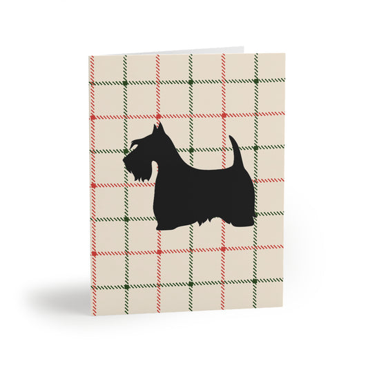 Scottish Terrier Tartan Holiday Card Set  - Greeting Cards (8, 16, and 24 pcs)