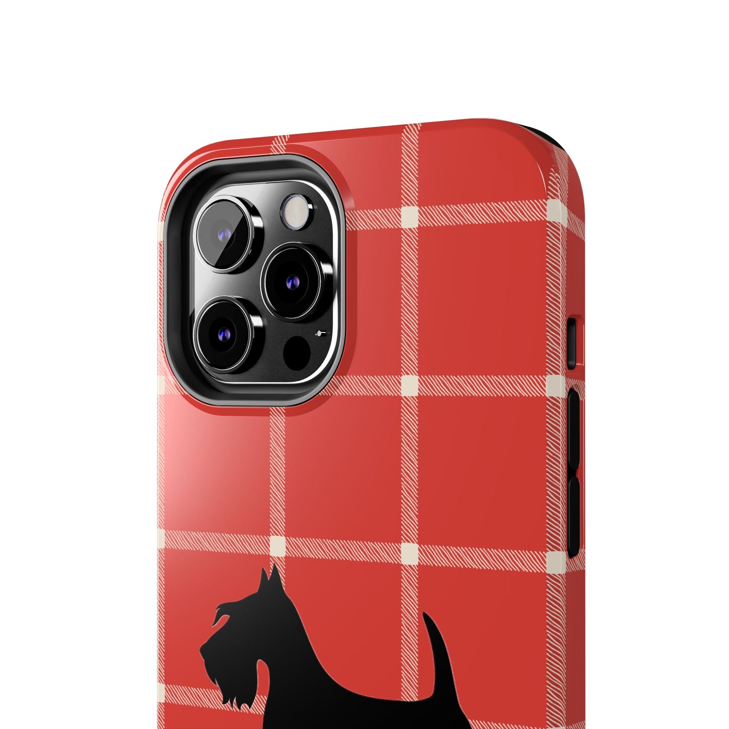 Scottish Terrier Phone Case, Tough Cases, Scottie Dog Phone Cover, Gift for Dog Lovers, Plaid Design