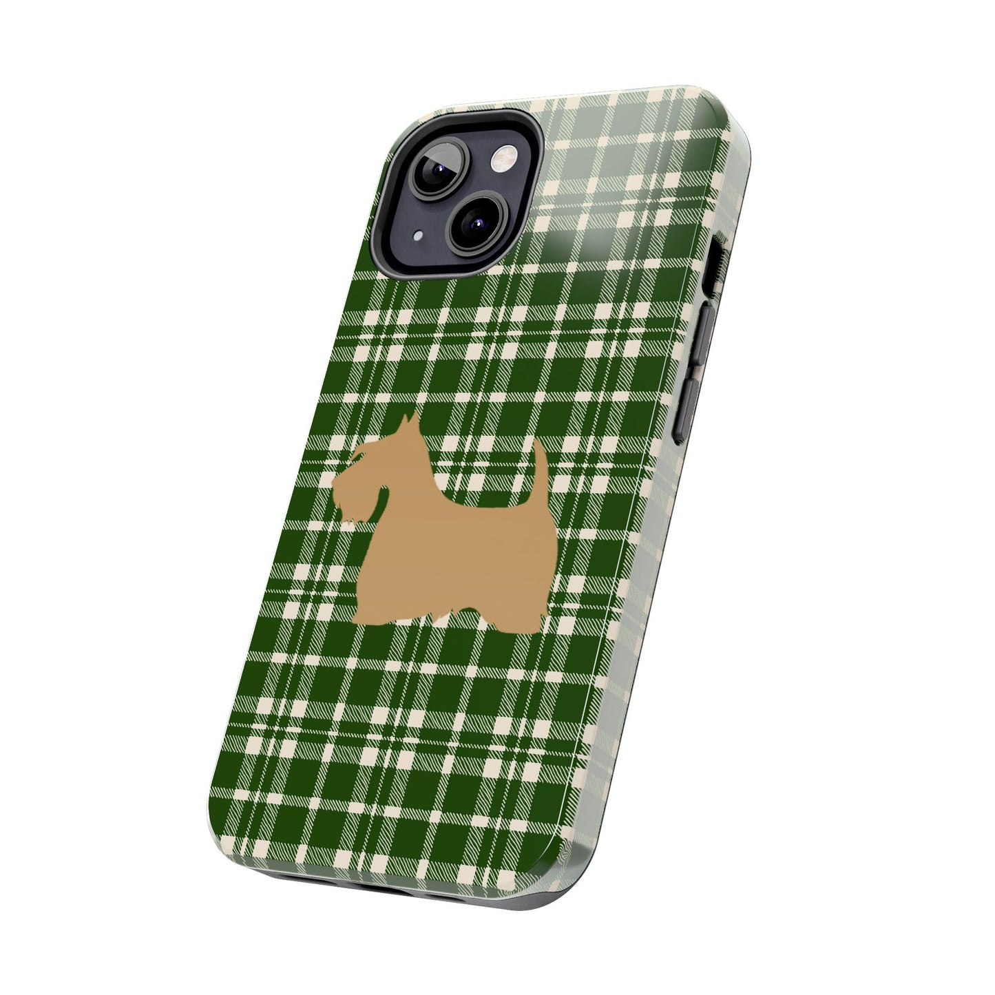 Scottish Terrier Phone Case, Tough Cases, Scottie Dog Phone Cover, Gift for Dog Lovers, Plaid Design