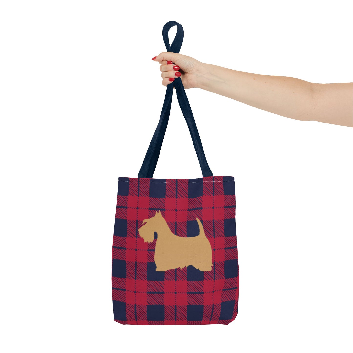 Plaid Scottish Terrier Tote Bag, Stylish Carryall for Pet Lovers, Perfect for Shopping, Beach Days, Teachers, Gifts, All-Occasion Bag