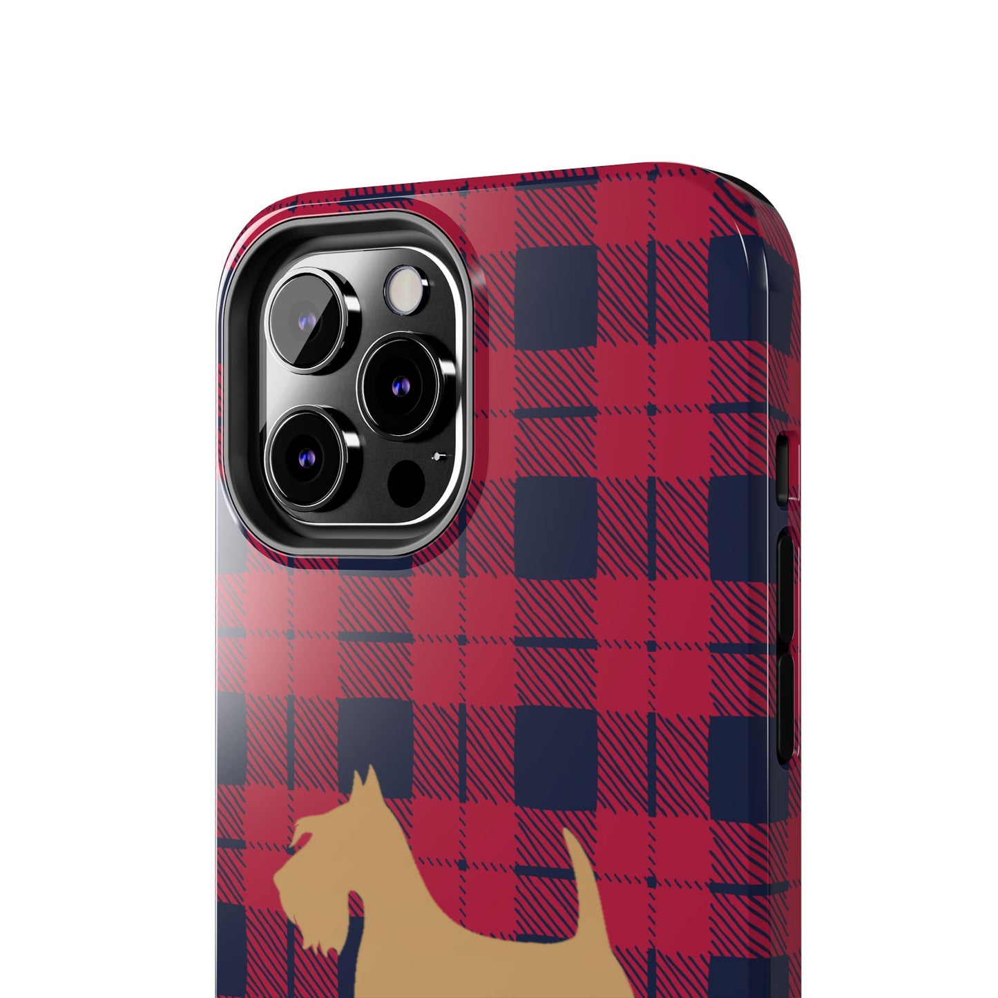 Scottish Terrier Phone Case, Tough Cases, Scottie Dog Phone Cover, Gift for Dog Lovers, Plaid Design