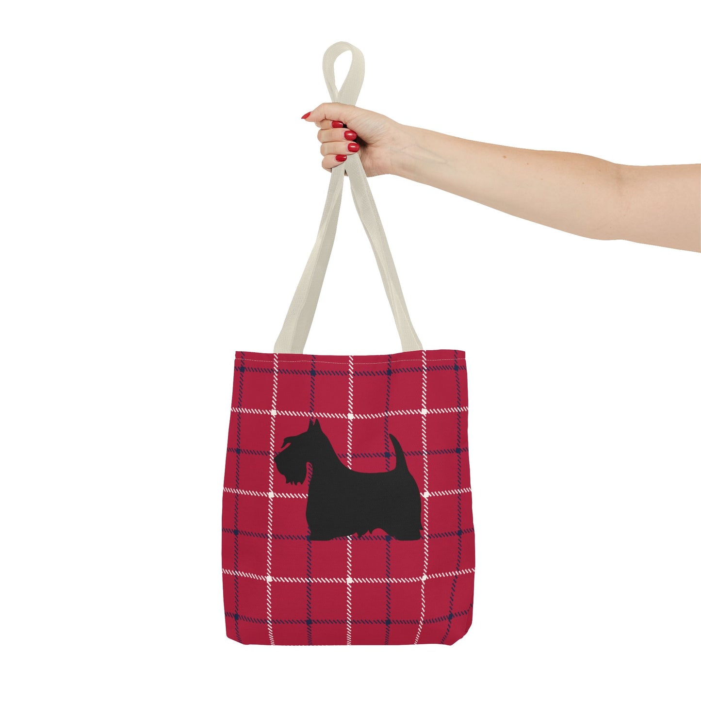 Plaid Scottish Terrier Tote Bag, Stylish Carryall for Pet Lovers, Perfect for Shopping, Beach Days, Teachers, Gifts, All-Occasion Bag
