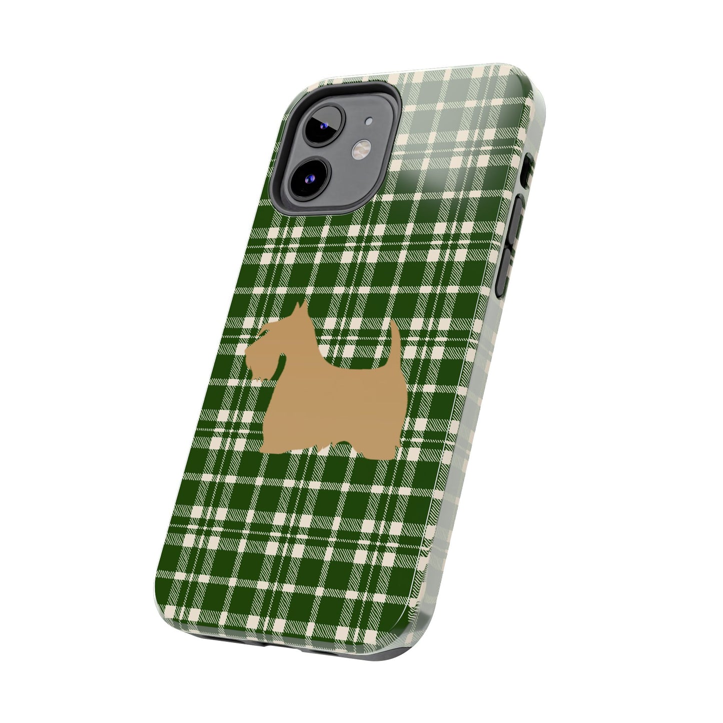 Scottish Terrier Phone Case, Tough Cases, Scottie Dog Phone Cover, Gift for Dog Lovers, Plaid Design