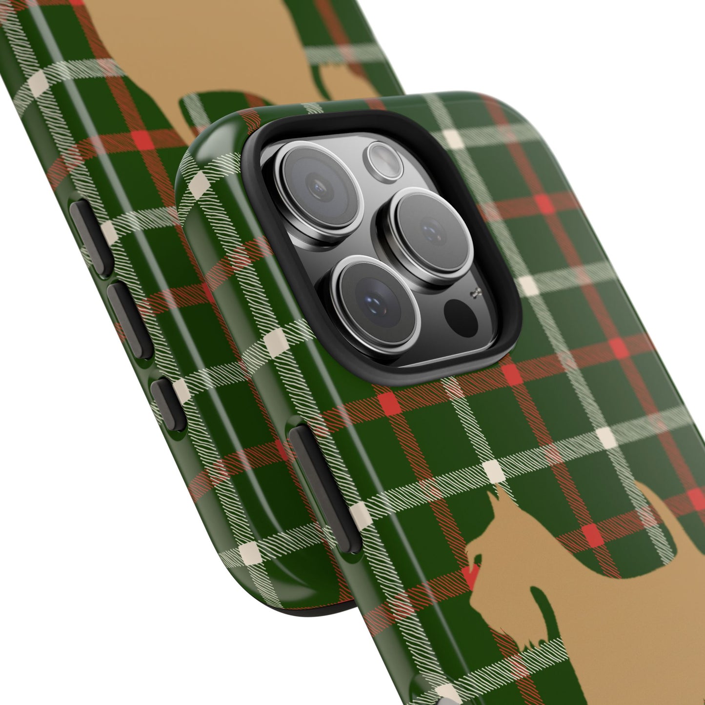 Scottish Terrier Phone Case, Tough Cases, Scottie Dog Phone Cover, Gift for Dog Lovers, Plaid Design