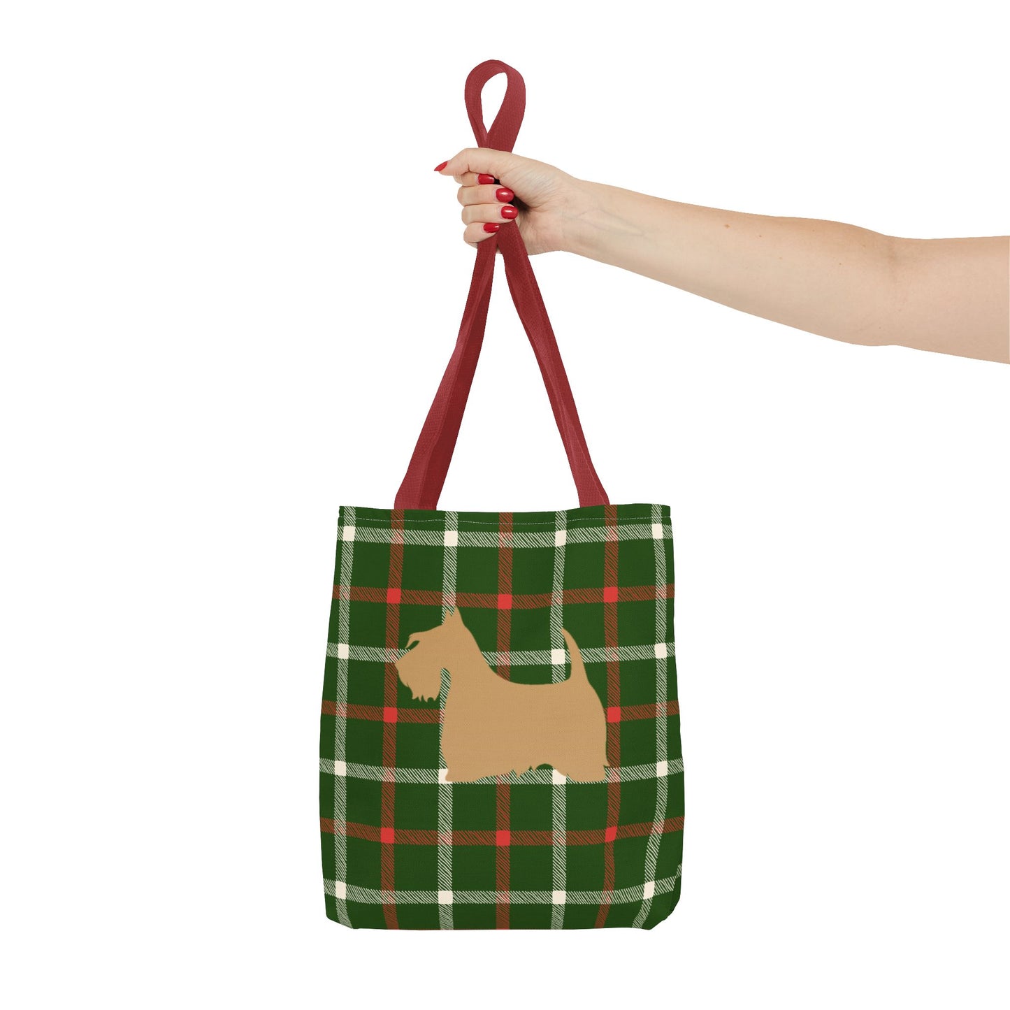 Plaid Scottish Terrier Tote Bag, Stylish Carryall for Pet Lovers, Perfect for Shopping, Beach Days, Teachers, Gifts, All-Occasion Bag