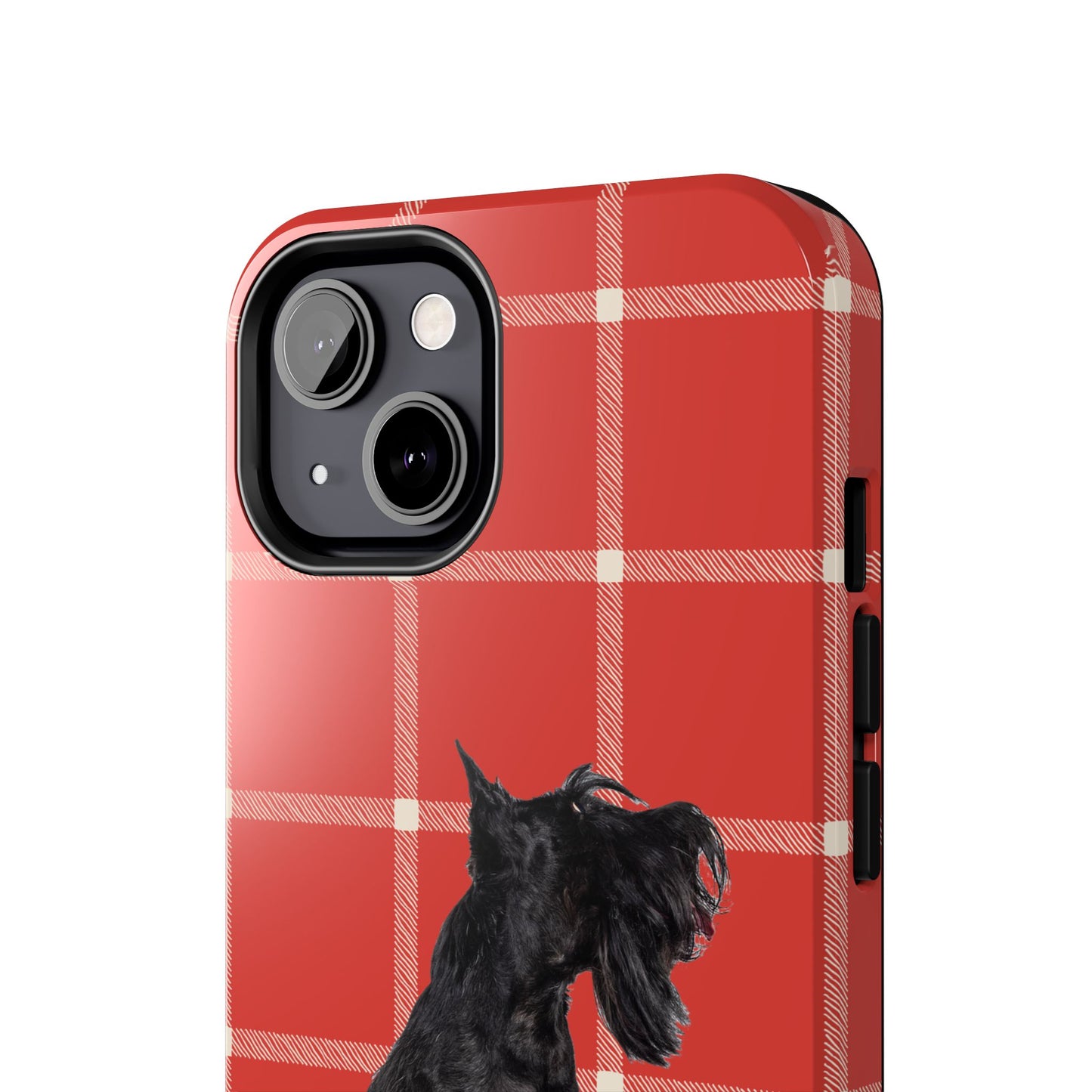 Scottish Terrier Phone Case, Tough Cases, Scottie Dog Phone Cover, Gift for Dog Lovers, Plaid Design