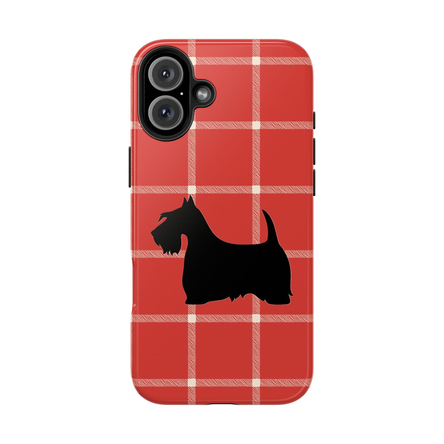 Scottish Terrier Phone Case, Tough Cases, Scottie Dog Phone Cover, Gift for Dog Lovers, Plaid Design