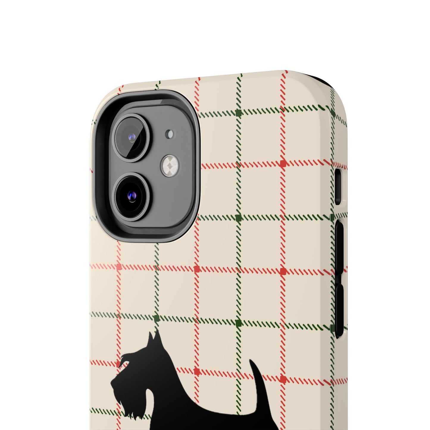 Scottish Terrier Phone Case, Tough Cases, Scottie Dog Phone Cover, Gift for Dog Lovers, Plaid Design