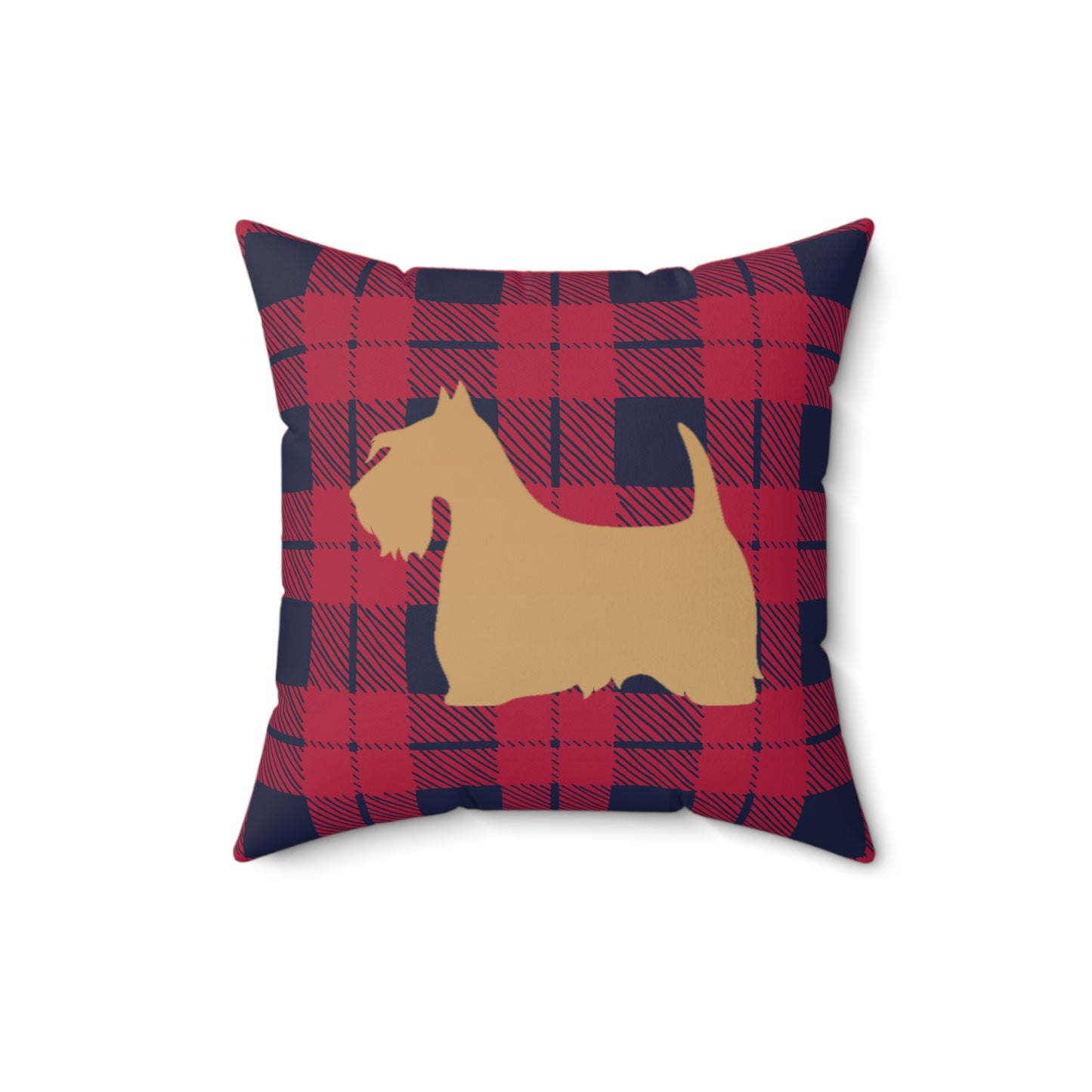 Scottish Terrier Faux Suede Pillow, Cozy Home Decor, Housewarming Gift, Pet Lover Gift, Holiday Accent Cushion