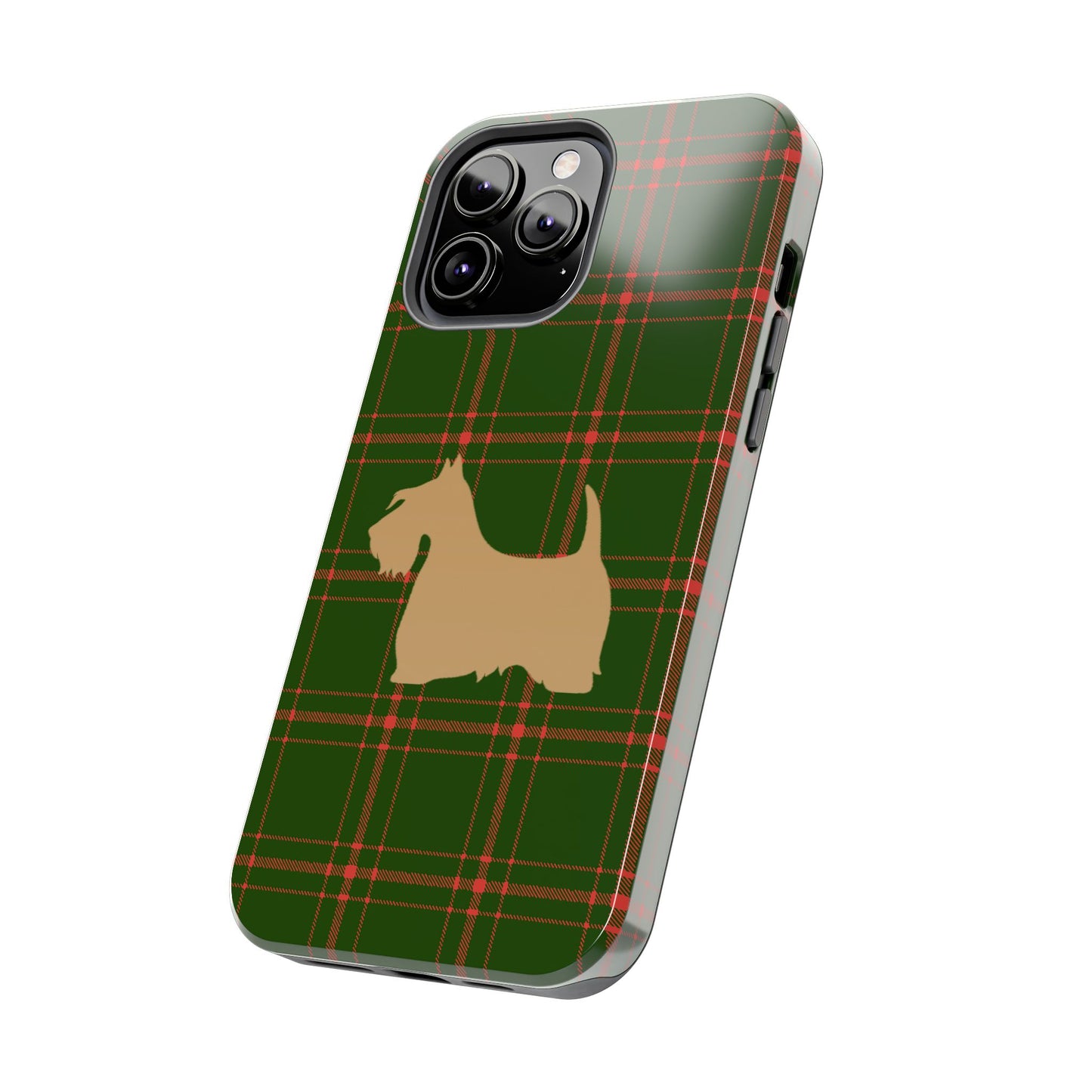 Scottish Terrier Phone Case, Tough Cases, Scottie Dog Phone Cover, Gift for Dog Lovers, Plaid Design