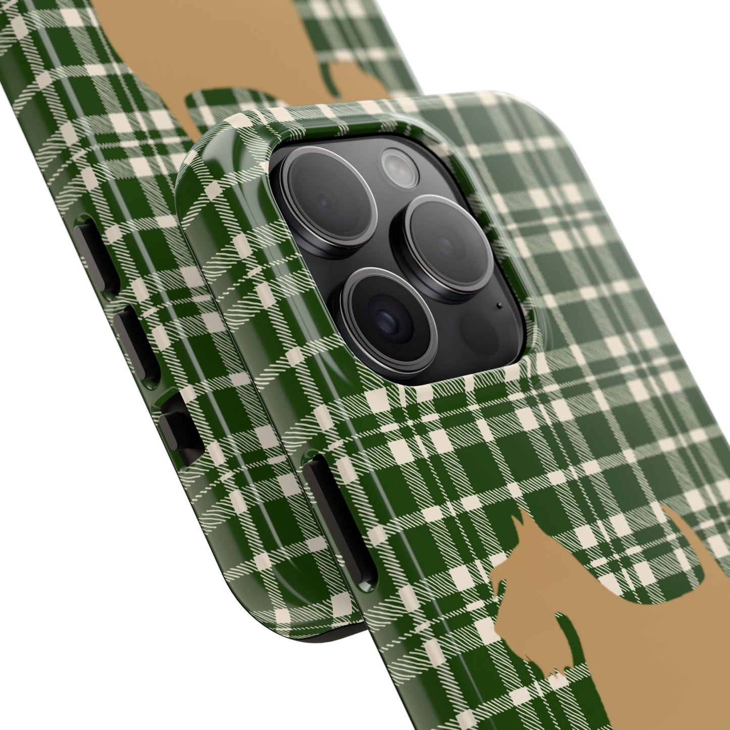 Scottish Terrier Phone Case, Tough Cases, Scottie Dog Phone Cover, Gift for Dog Lovers, Plaid Design