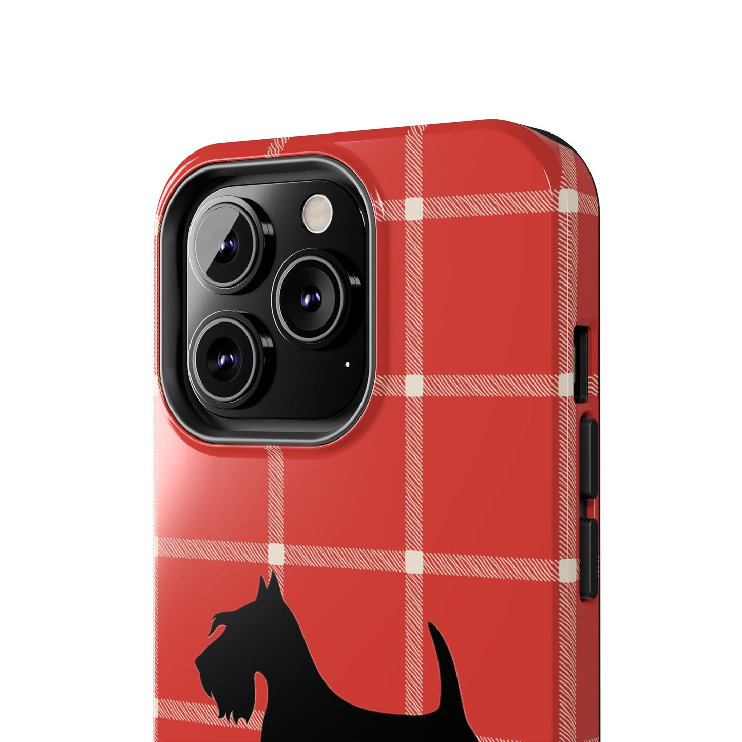 Scottish Terrier Phone Case, Tough Cases, Scottie Dog Phone Cover, Gift for Dog Lovers, Plaid Design