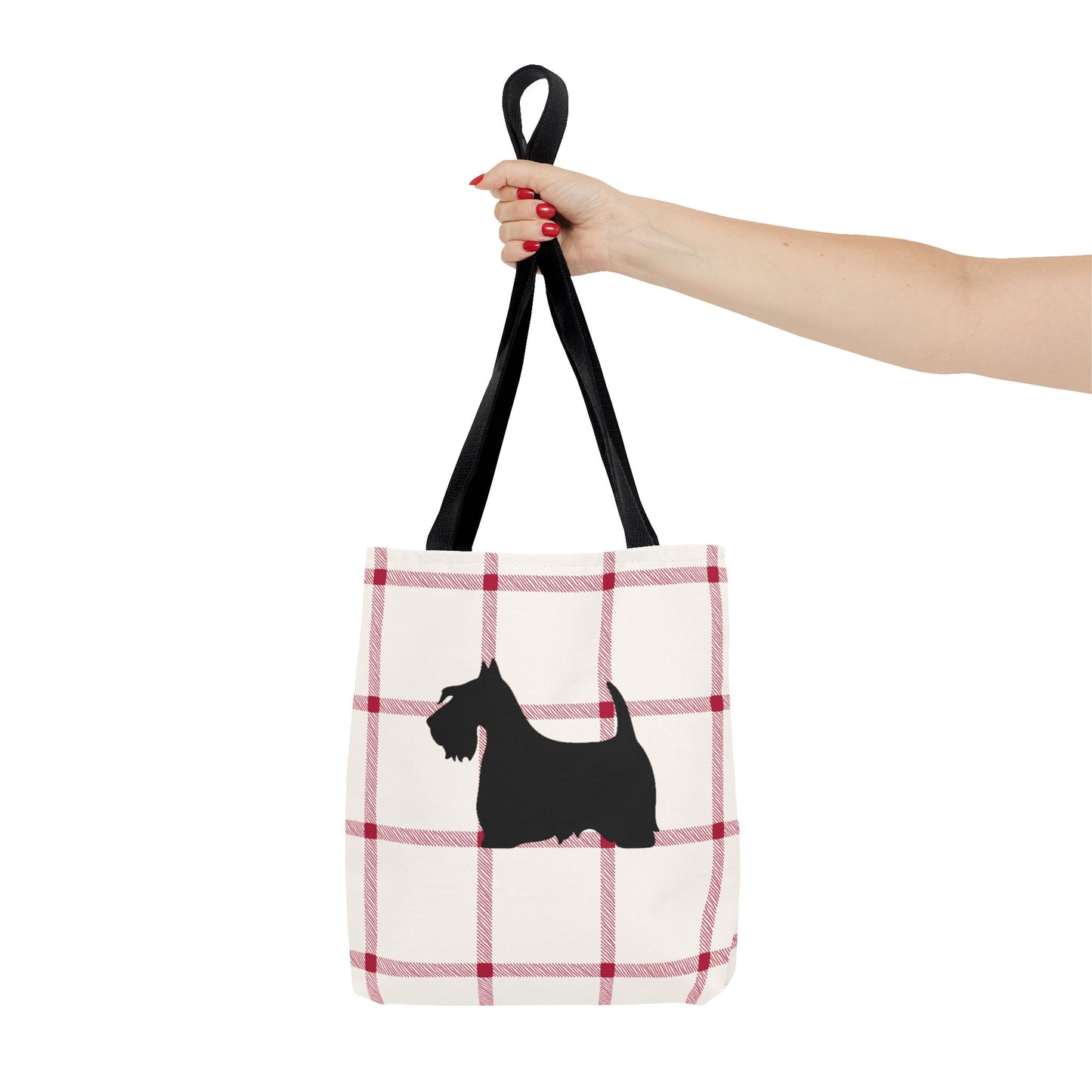 Plaid Scottish Terrier Tote Bag, Stylish Carryall for Pet Lovers, Perfect for Shopping, Beach Days, Teachers, Gifts, All-Occasion Bag