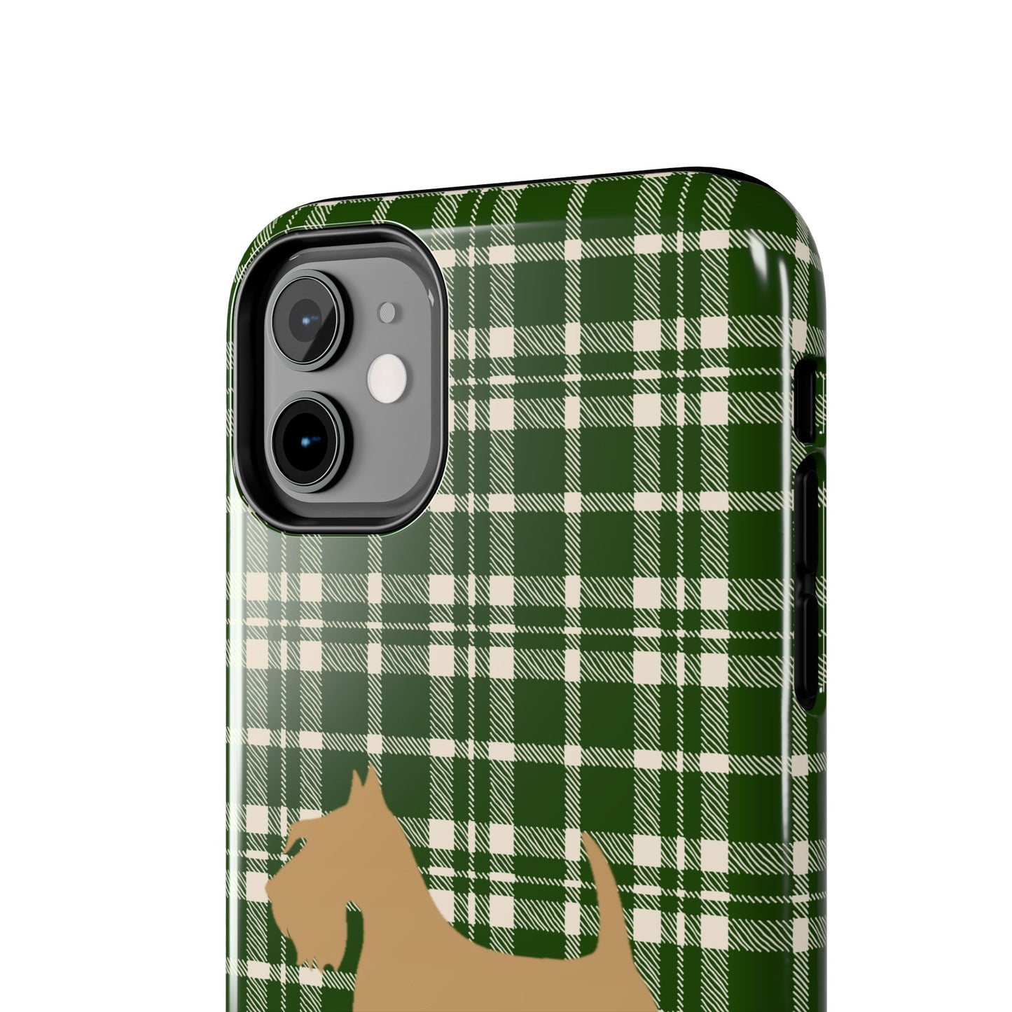 Scottish Terrier Phone Case, Tough Cases, Scottie Dog Phone Cover, Gift for Dog Lovers, Plaid Design