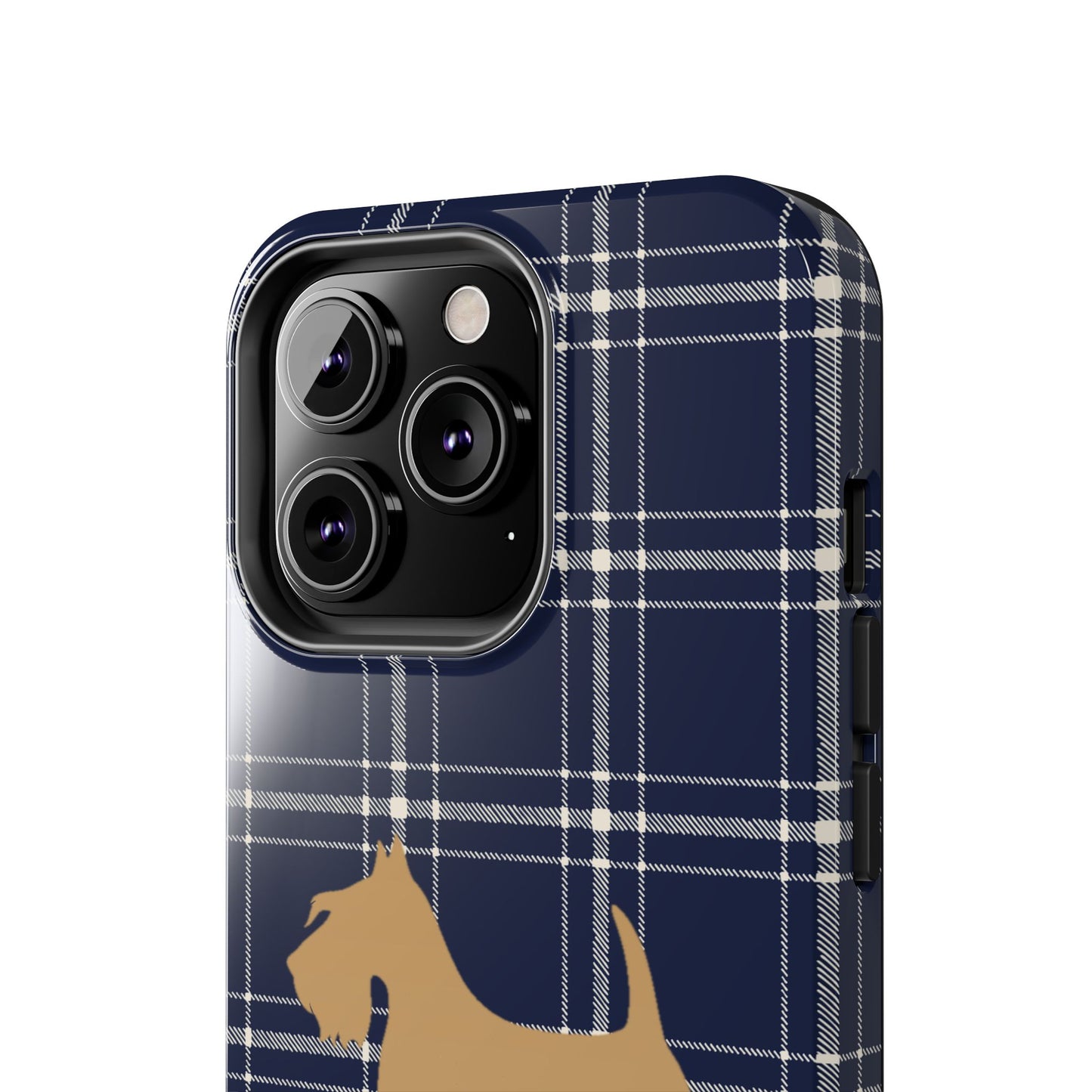 Scottish Terrier Phone Case, Tough Cases, Scottie Dog Phone Cover, Gift for Dog Lovers, Plaid Design