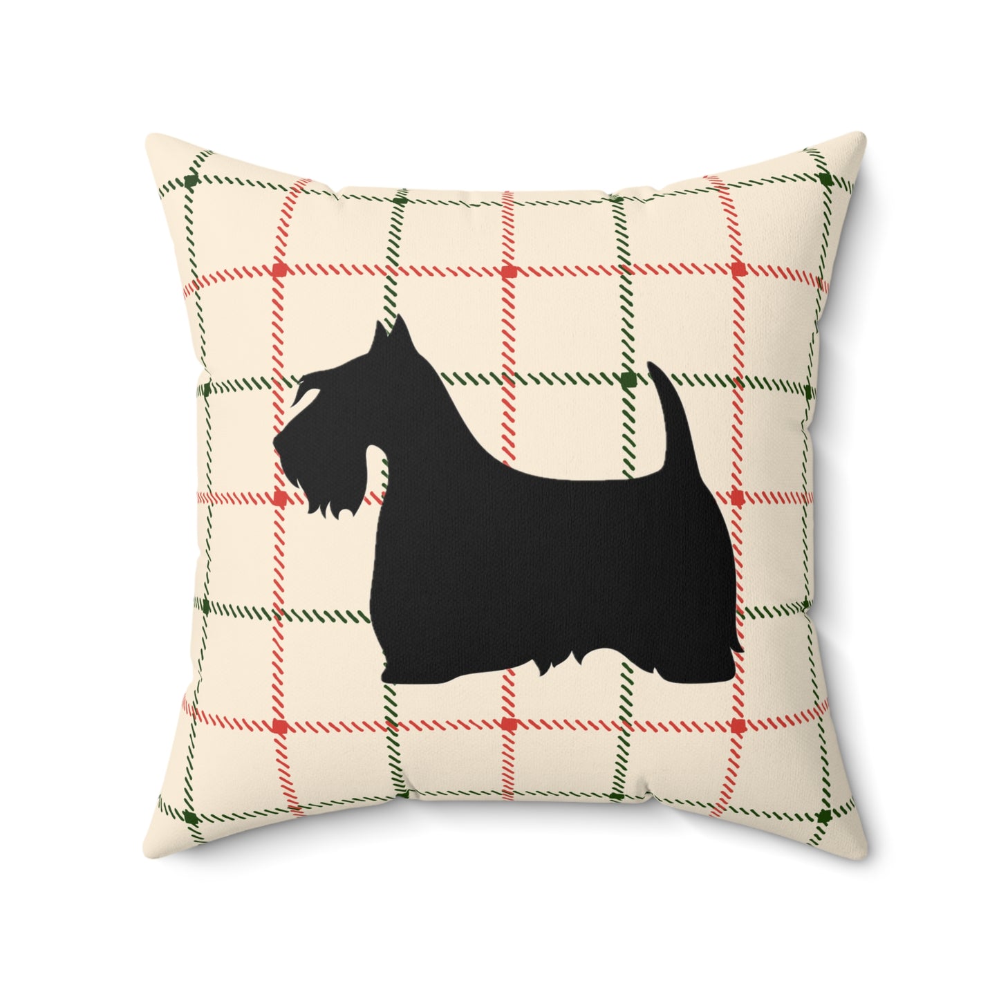 Scottish Terrier Faux Suede Pillow, Cozy Home Decor, Housewarming Gift, Pet Lover Gift, Holiday Accent Cushion