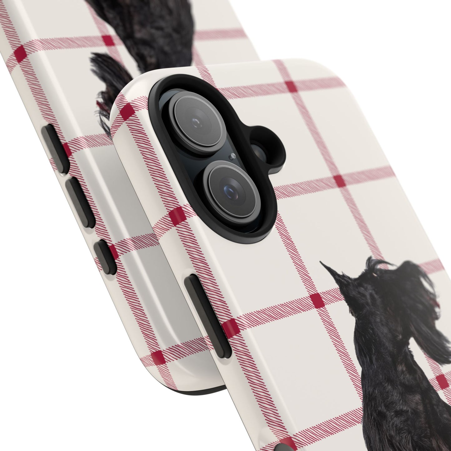 Scottish Terrier Phone Case, Tough Cases, Scottie Dog Phone Cover, Gift for Dog Lovers, Plaid Design