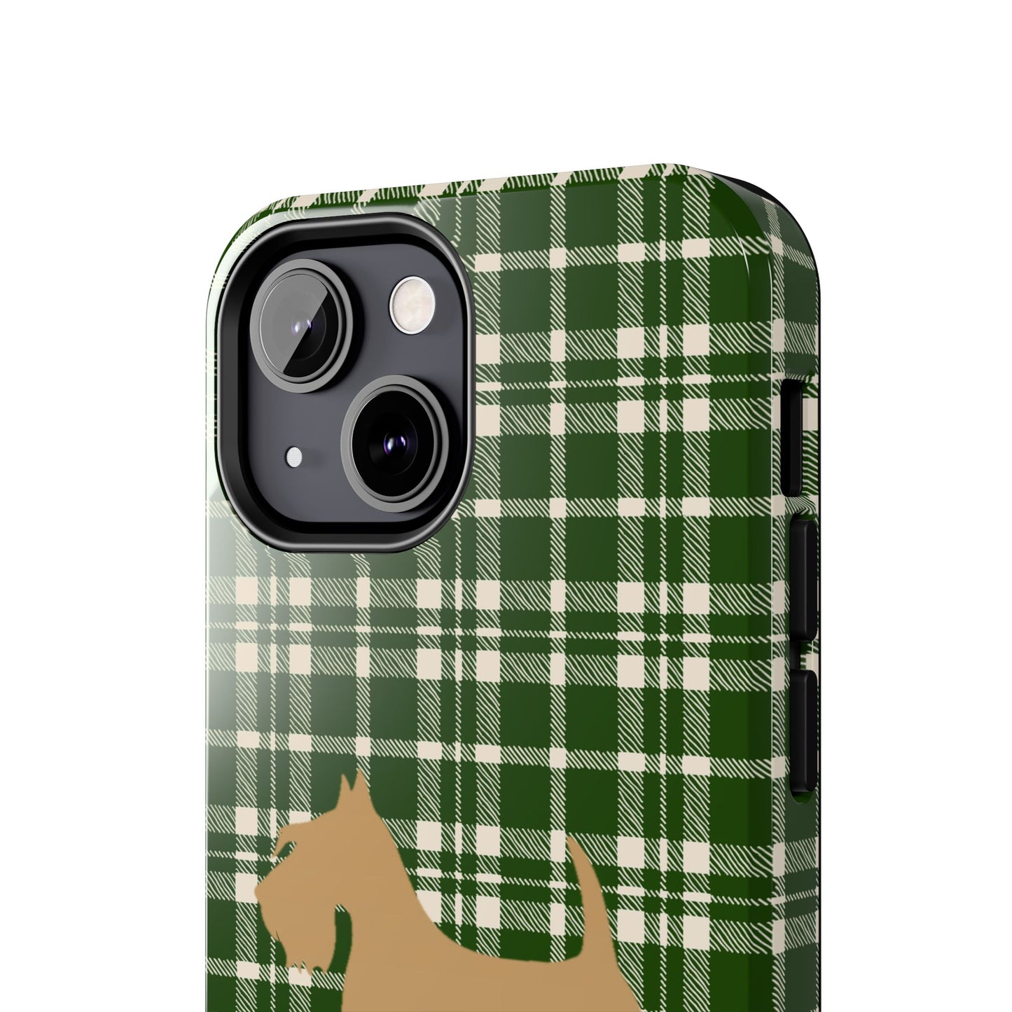 Scottish Terrier Phone Case, Tough Cases, Scottie Dog Phone Cover, Gift for Dog Lovers, Plaid Design