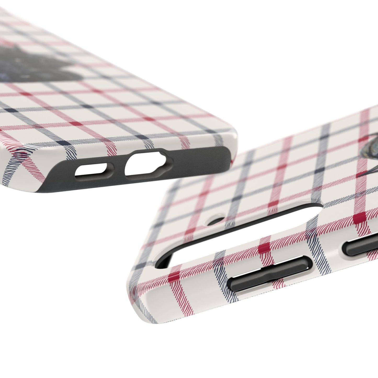 Scottish Terrier Phone Case, Tough Cases, Scottie Dog Phone Cover, Gift for Dog Lovers, Plaid Design