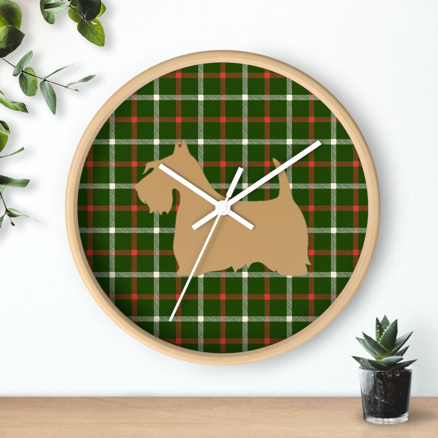 Scottish Terrier Wall Clock, Pet Lover Gift, Home Decor, Office Decor, Scottish Terrier Decor, Unique Wall Timepiece