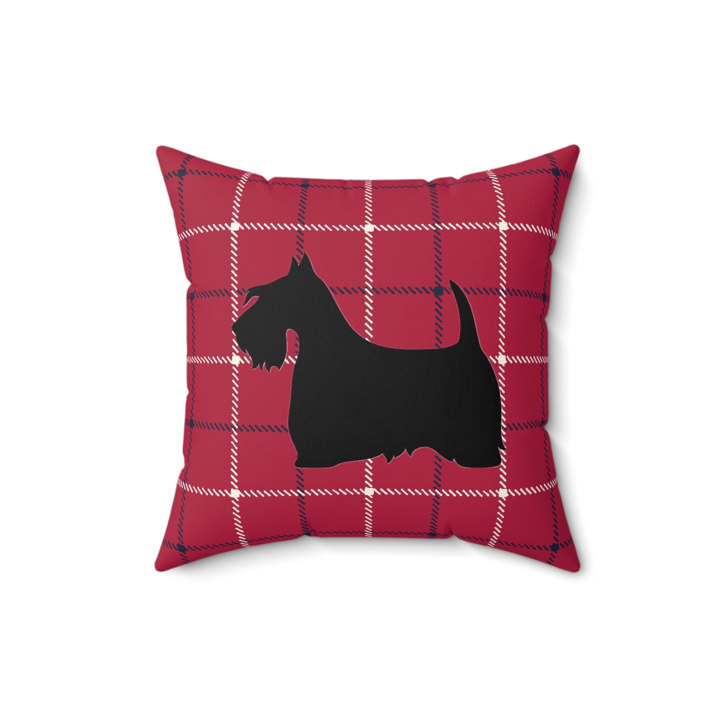 Scottish Terrier Faux Suede Pillow, Cozy Home Decor, Housewarming Gift, Pet Lover Gift, Holiday Accent Cushion
