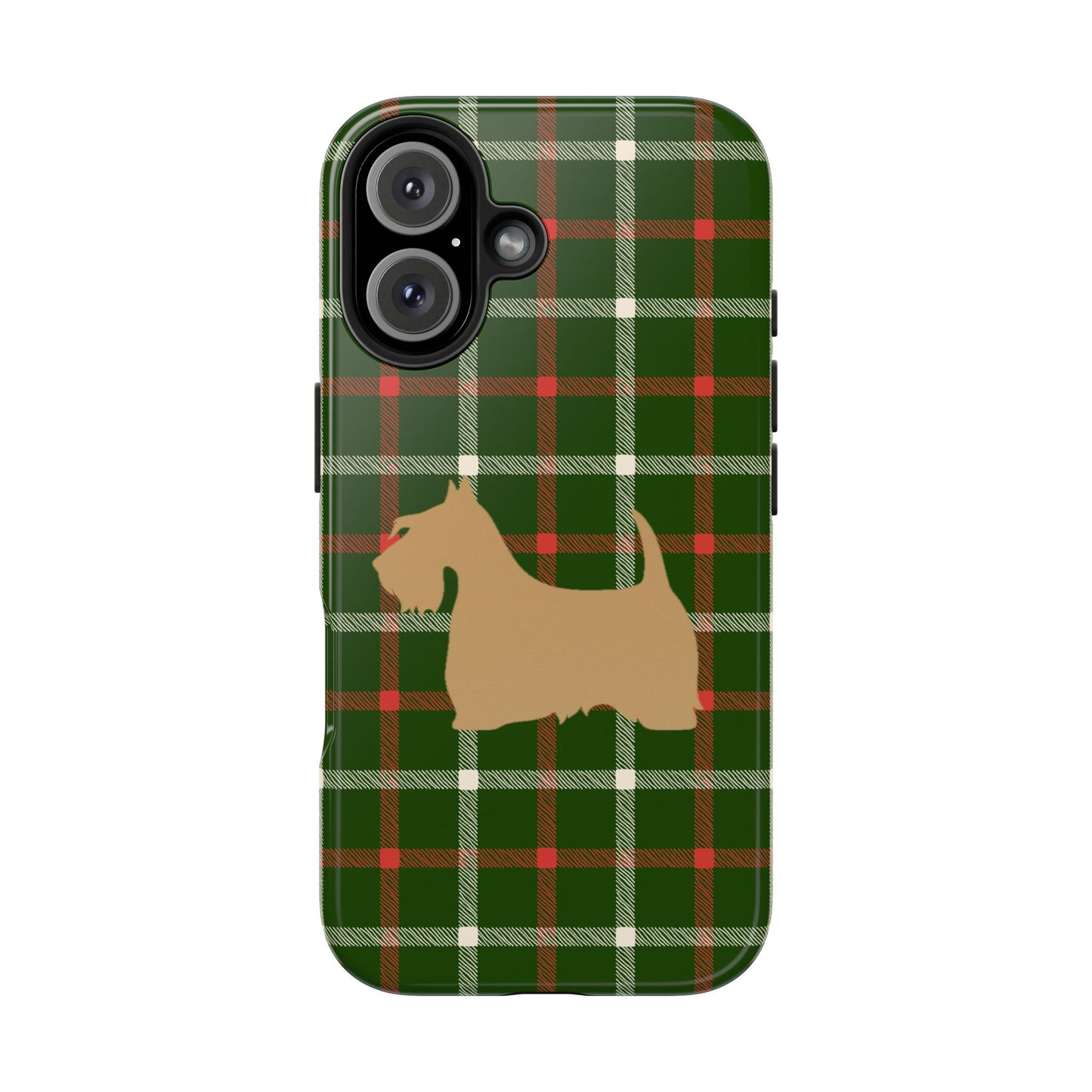 Scottish Terrier Phone Case, Tough Cases, Scottie Dog Phone Cover, Gift for Dog Lovers, Plaid Design