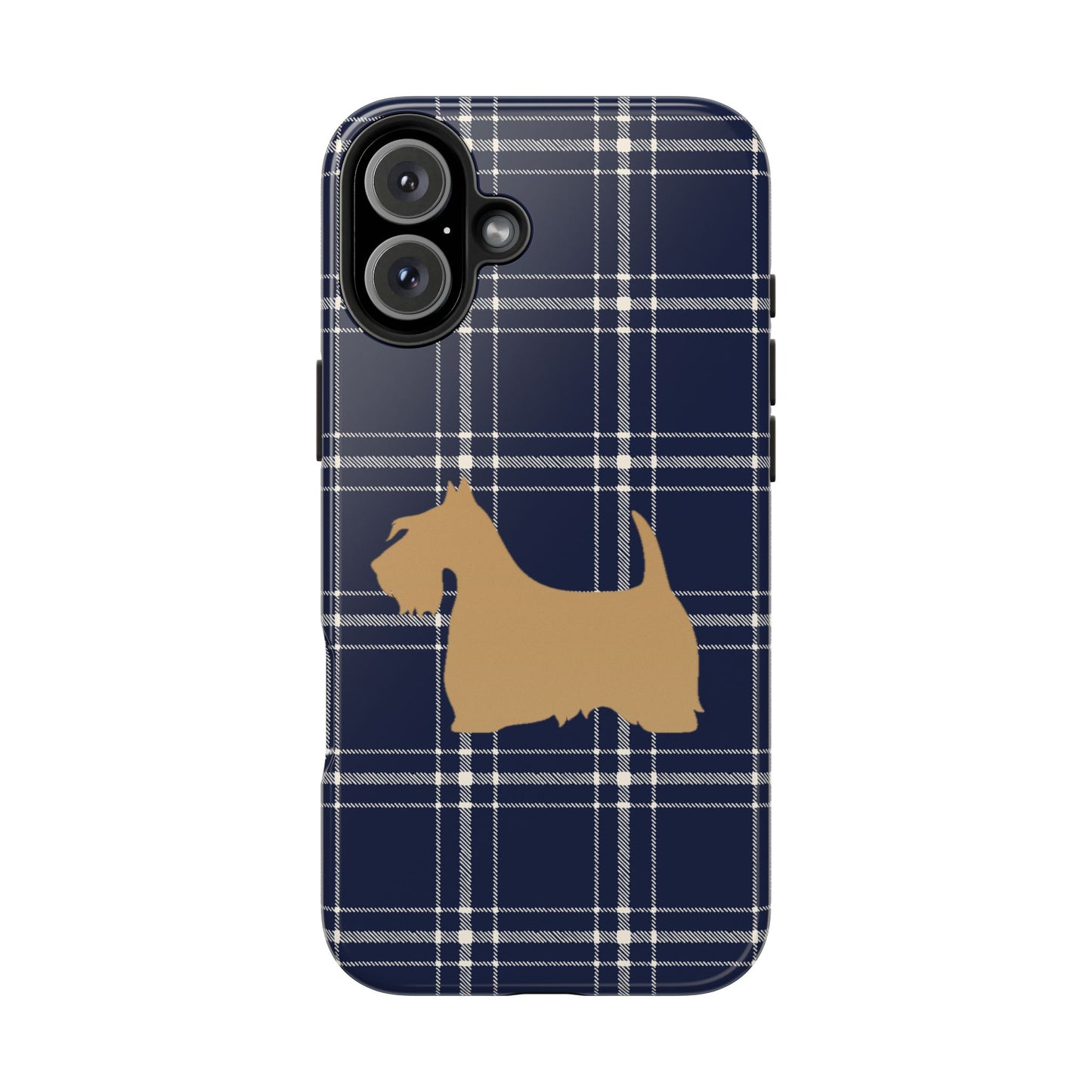 Scottish Terrier Phone Case, Tough Cases, Scottie Dog Phone Cover, Gift for Dog Lovers, Plaid Design