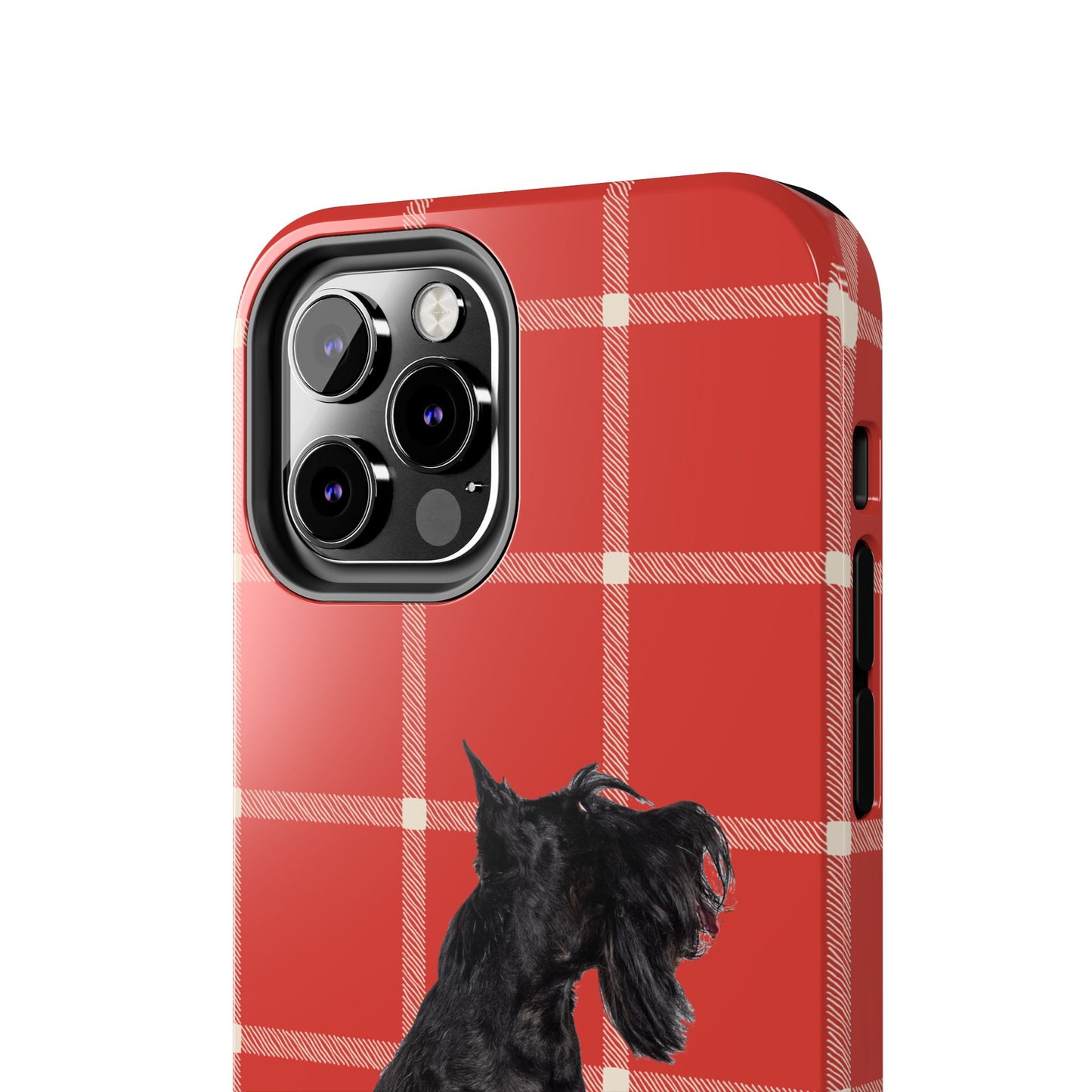 Scottish Terrier Phone Case, Tough Cases, Scottie Dog Phone Cover, Gift for Dog Lovers, Plaid Design