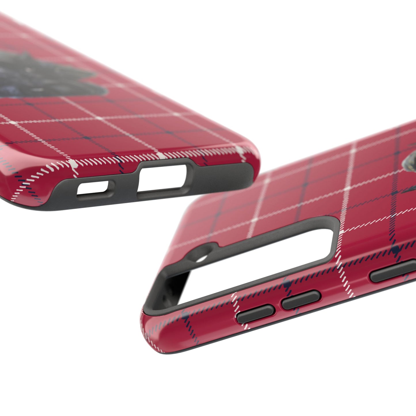 Scottish Terrier Phone Case, Tough Cases, Scottie Dog Phone Cover, Gift for Dog Lovers, Plaid Design