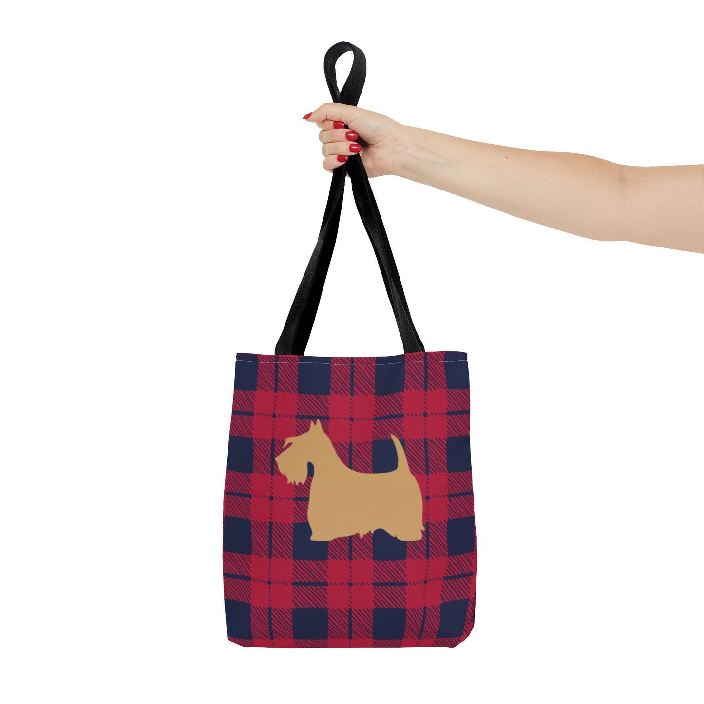 Plaid Scottish Terrier Tote Bag, Stylish Carryall for Pet Lovers, Perfect for Shopping, Beach Days, Teachers, Gifts, All-Occasion Bag