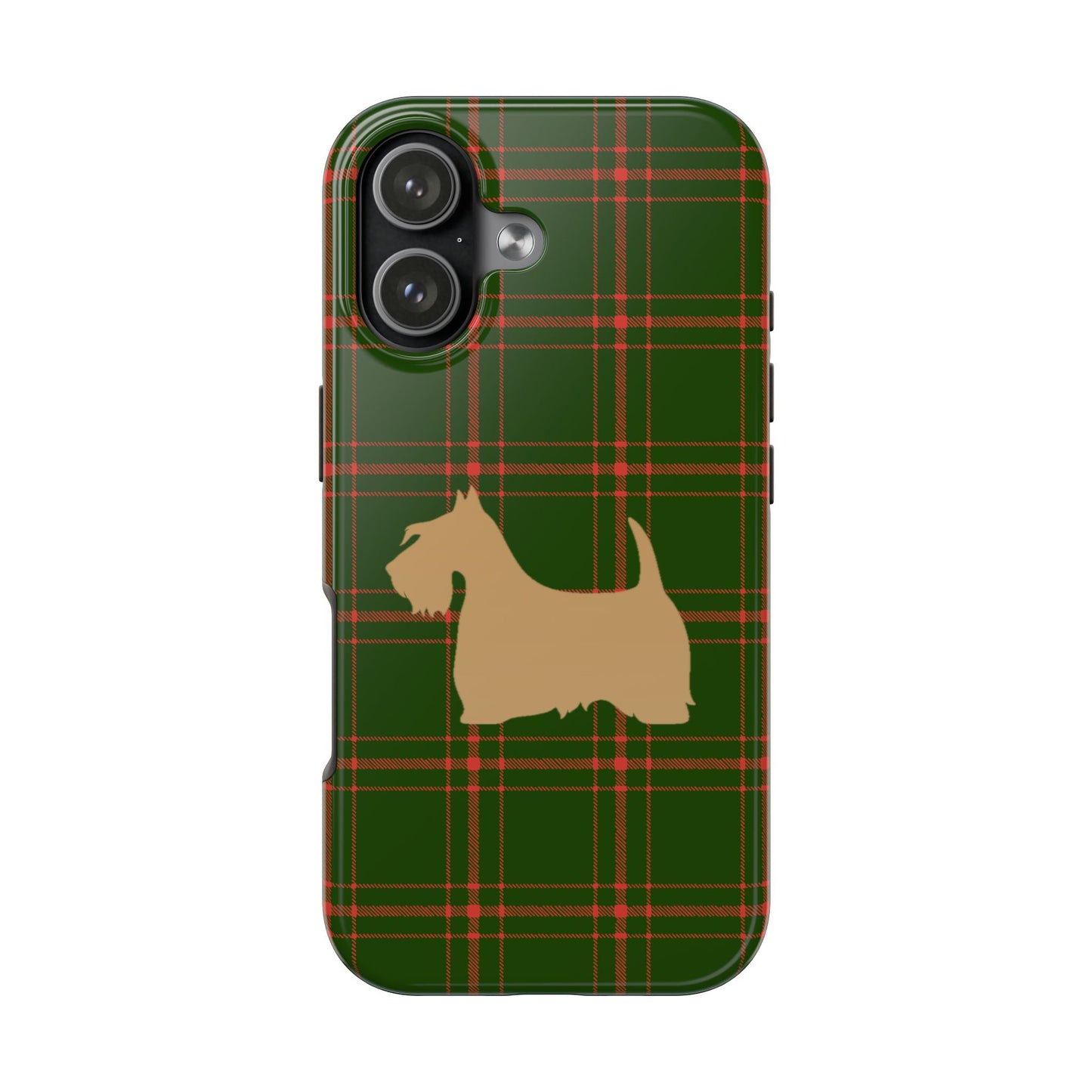 Scottish Terrier Phone Case, Tough Cases, Scottie Dog Phone Cover, Gift for Dog Lovers, Plaid Design